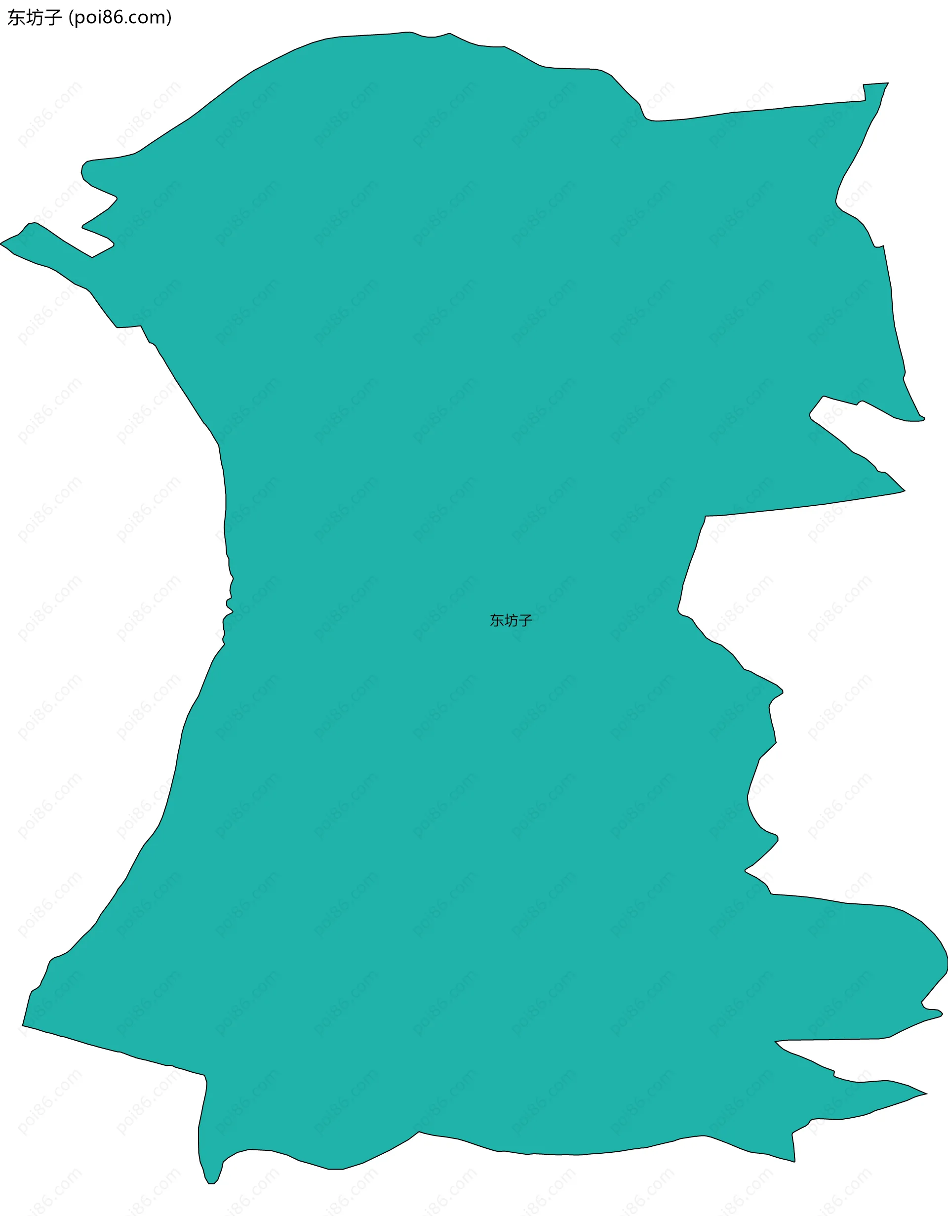 东坊子边界地图