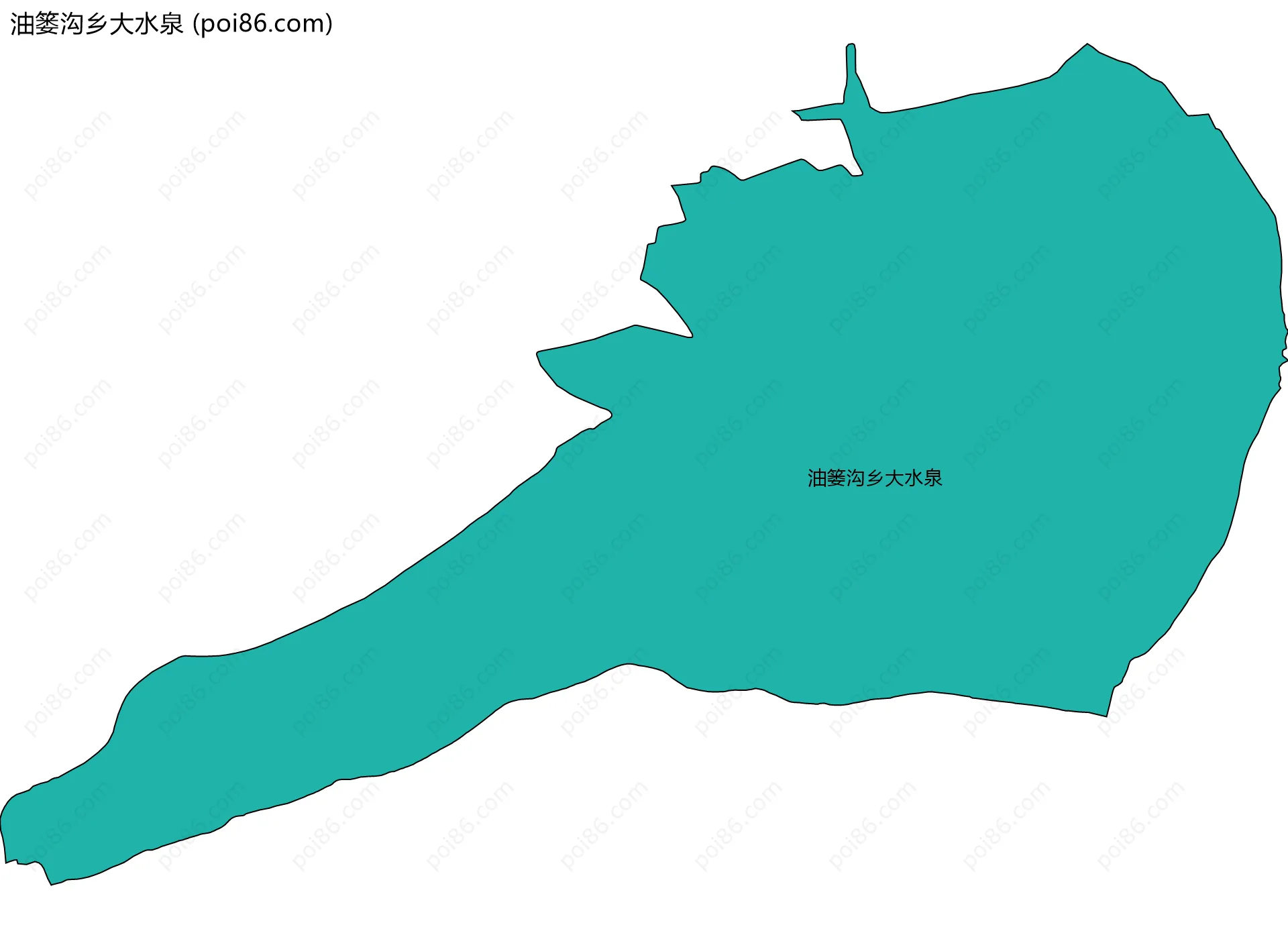 油篓沟乡大水泉边界地图