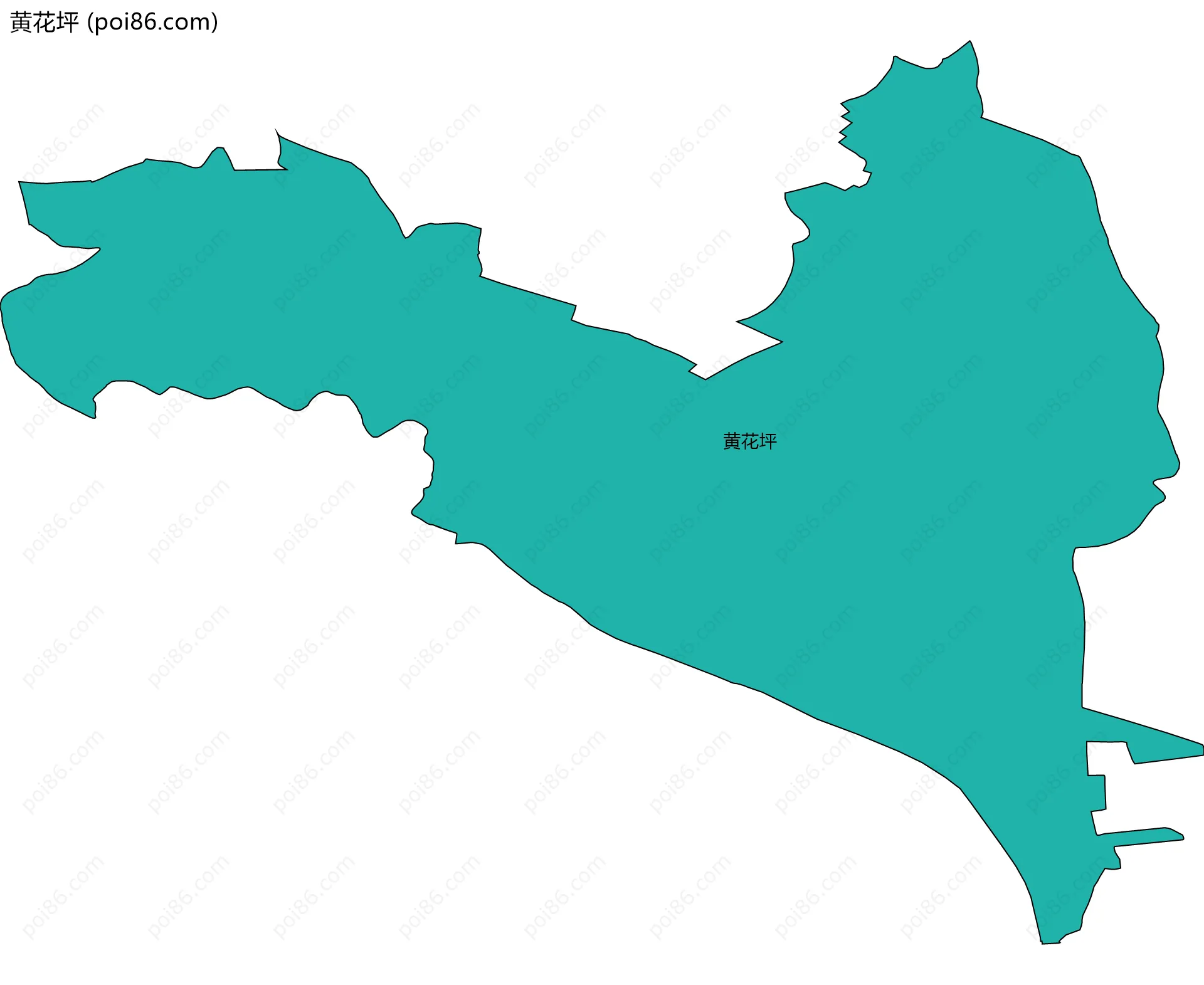黄花坪边界地图