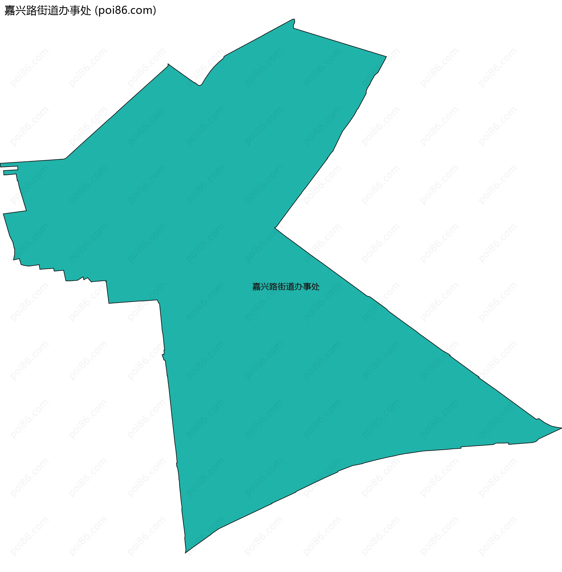 嘉兴路街道办事处边界地图