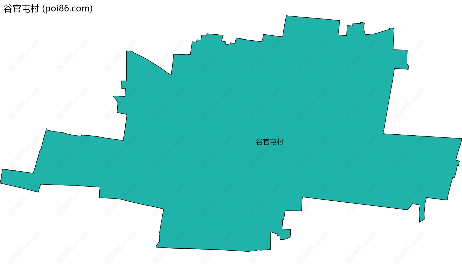 谷官屯村边界地图