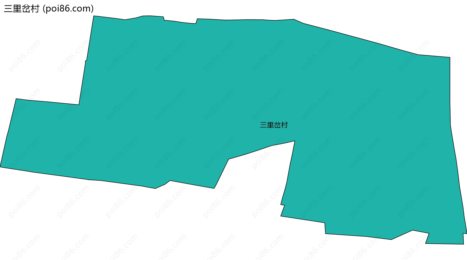 三里岔村边界地图