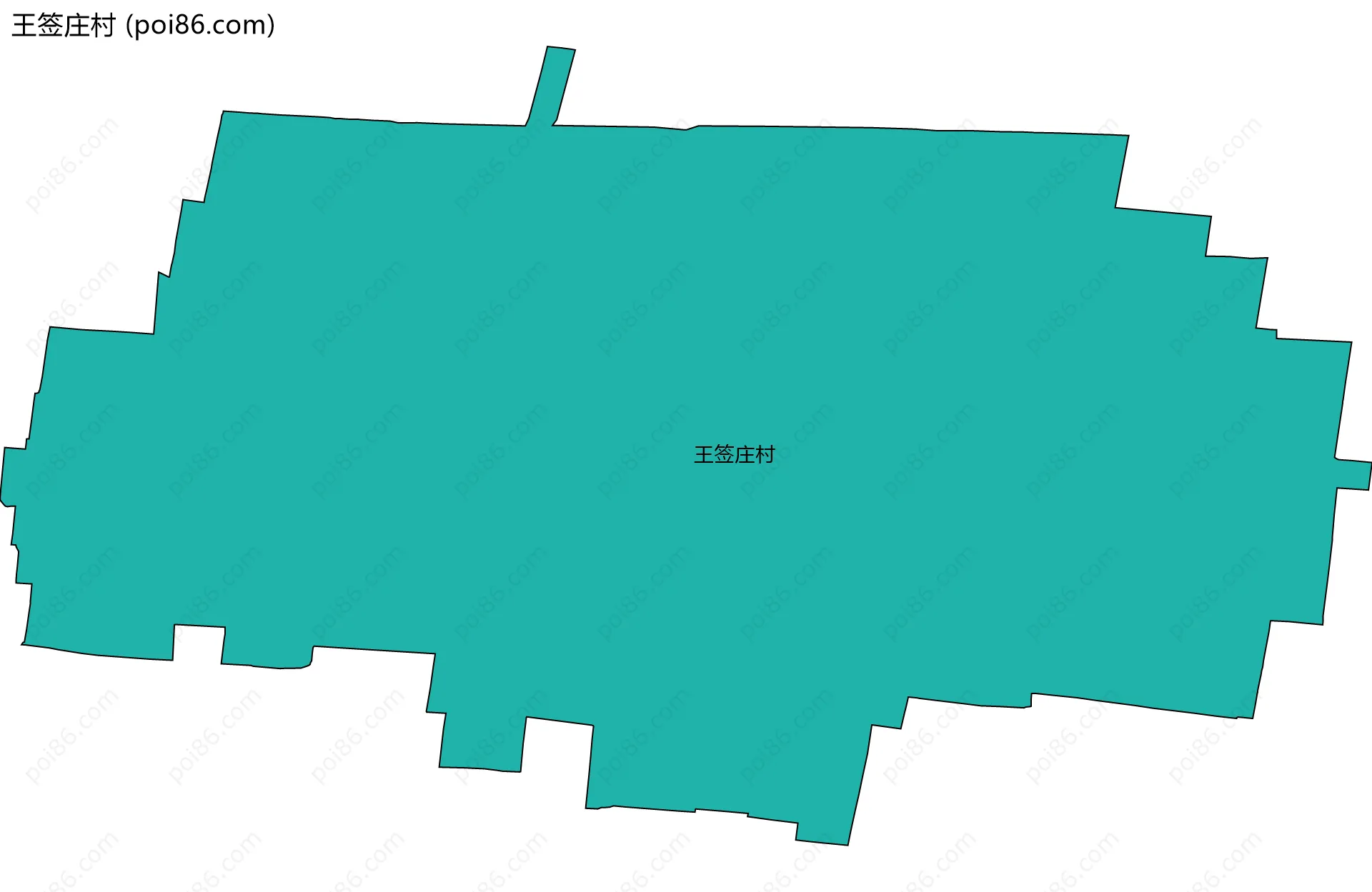 王签庄村边界地图