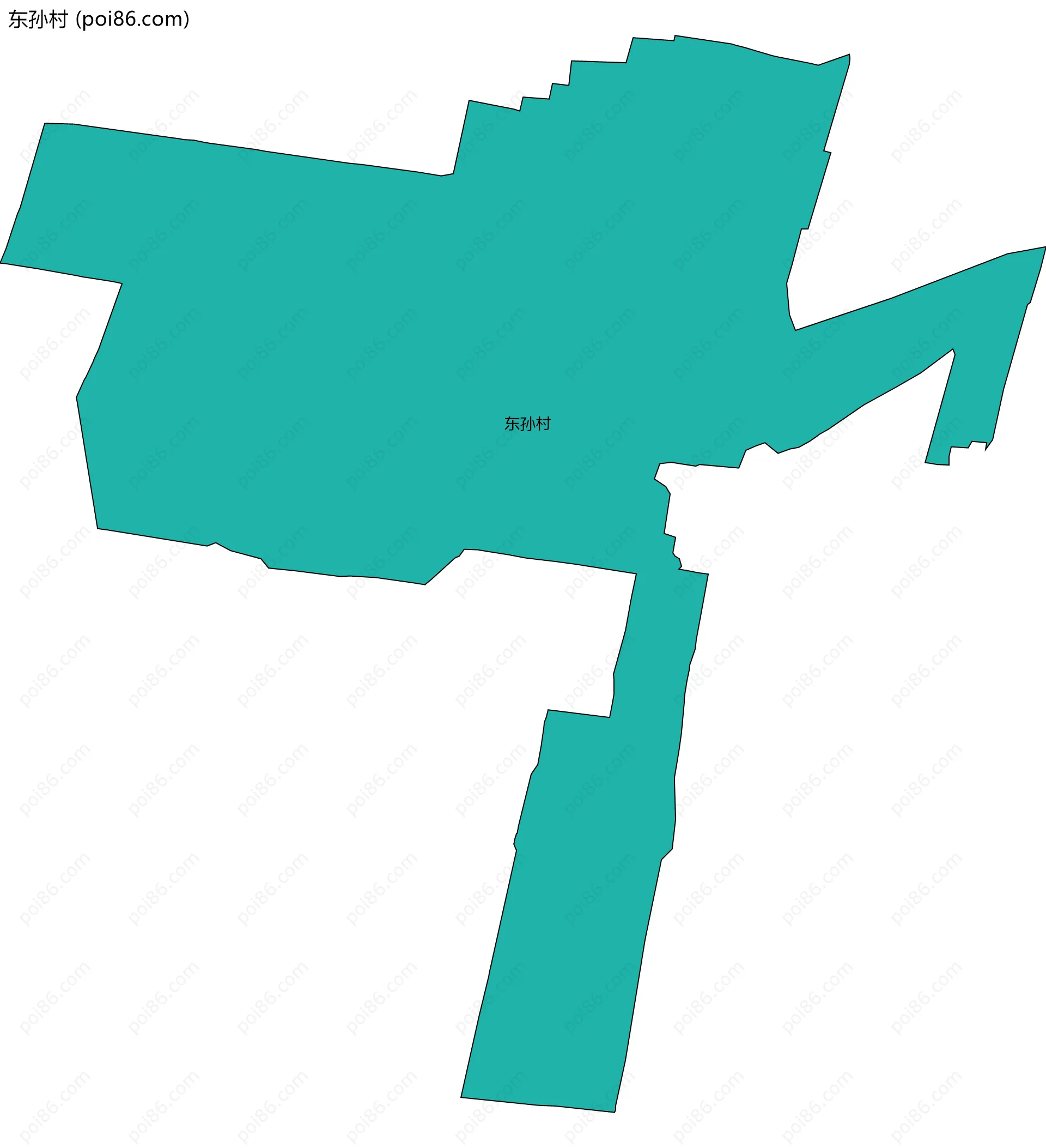 东孙村边界地图
