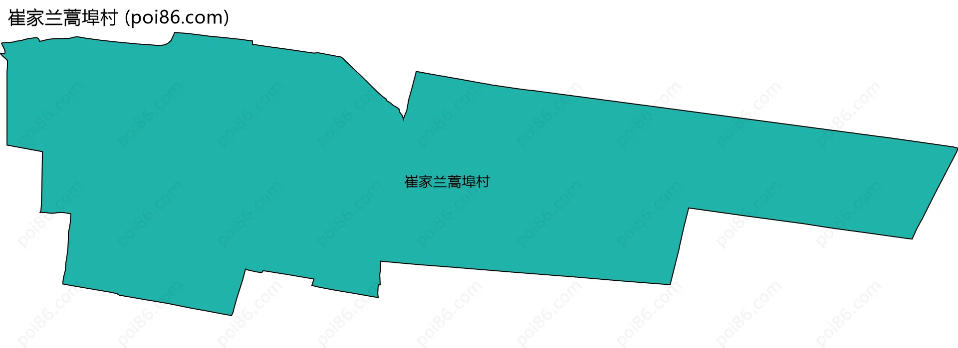 崔家兰蒿埠村边界地图