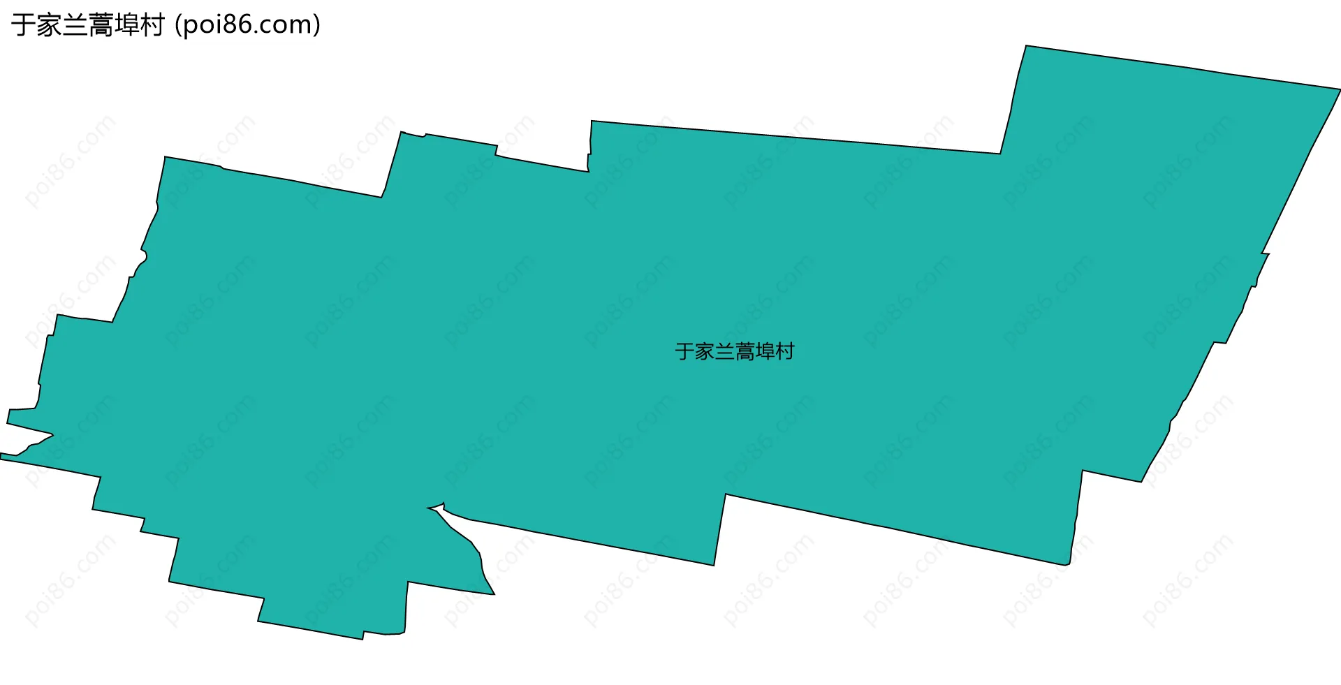 于家兰蒿埠村边界地图