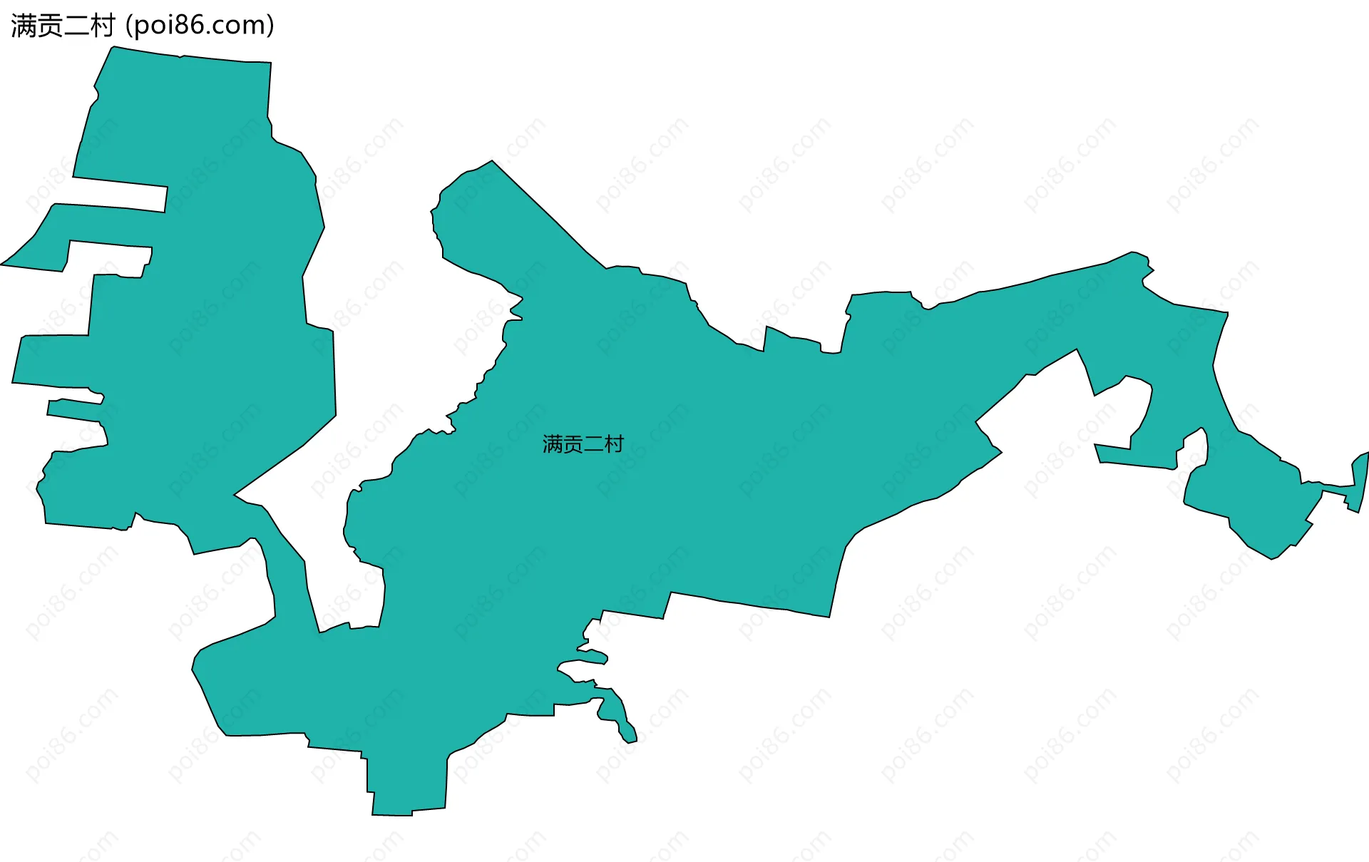满贡二村边界地图