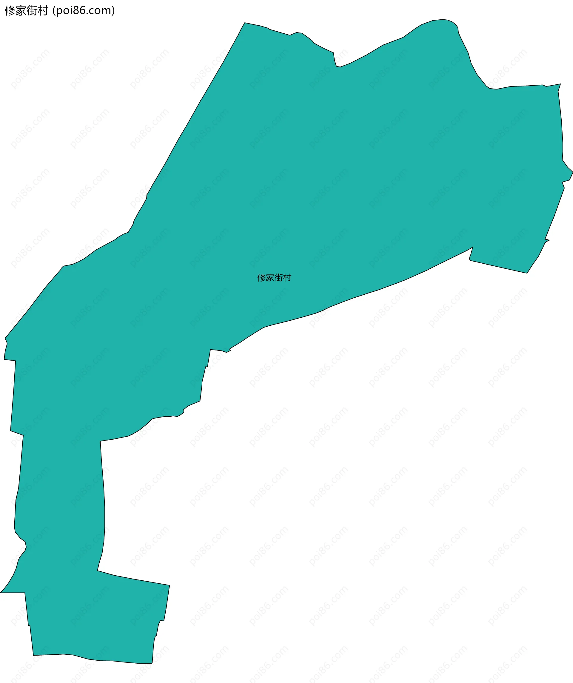 修家街村边界地图