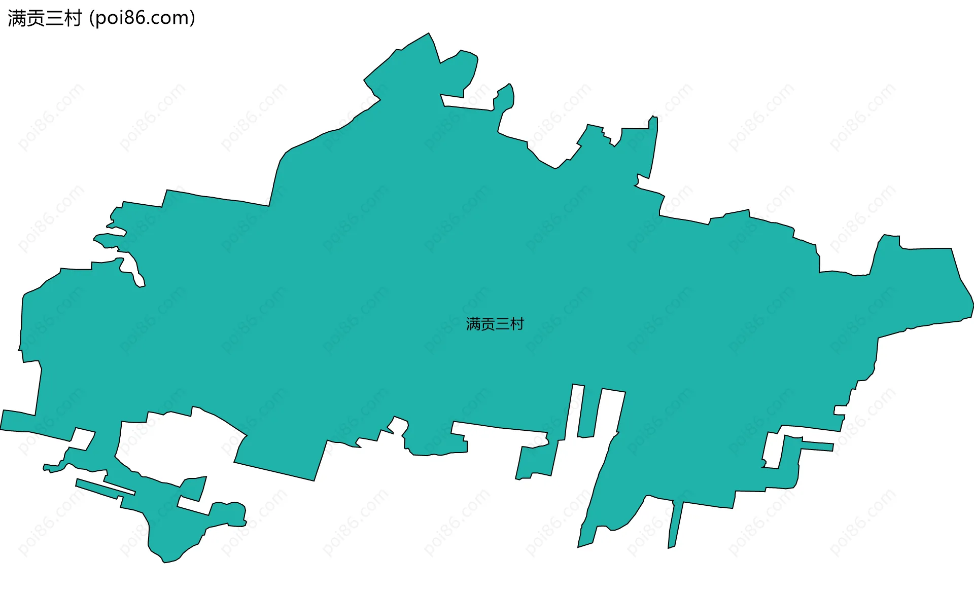 满贡三村边界地图