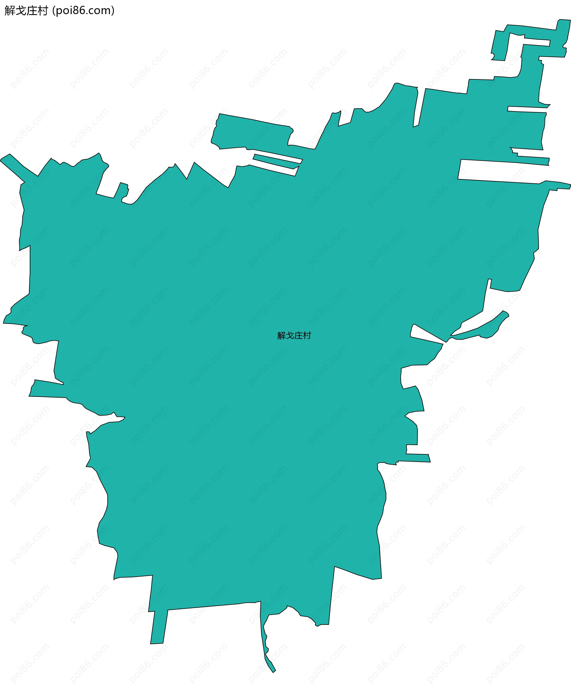 解戈庄村边界地图
