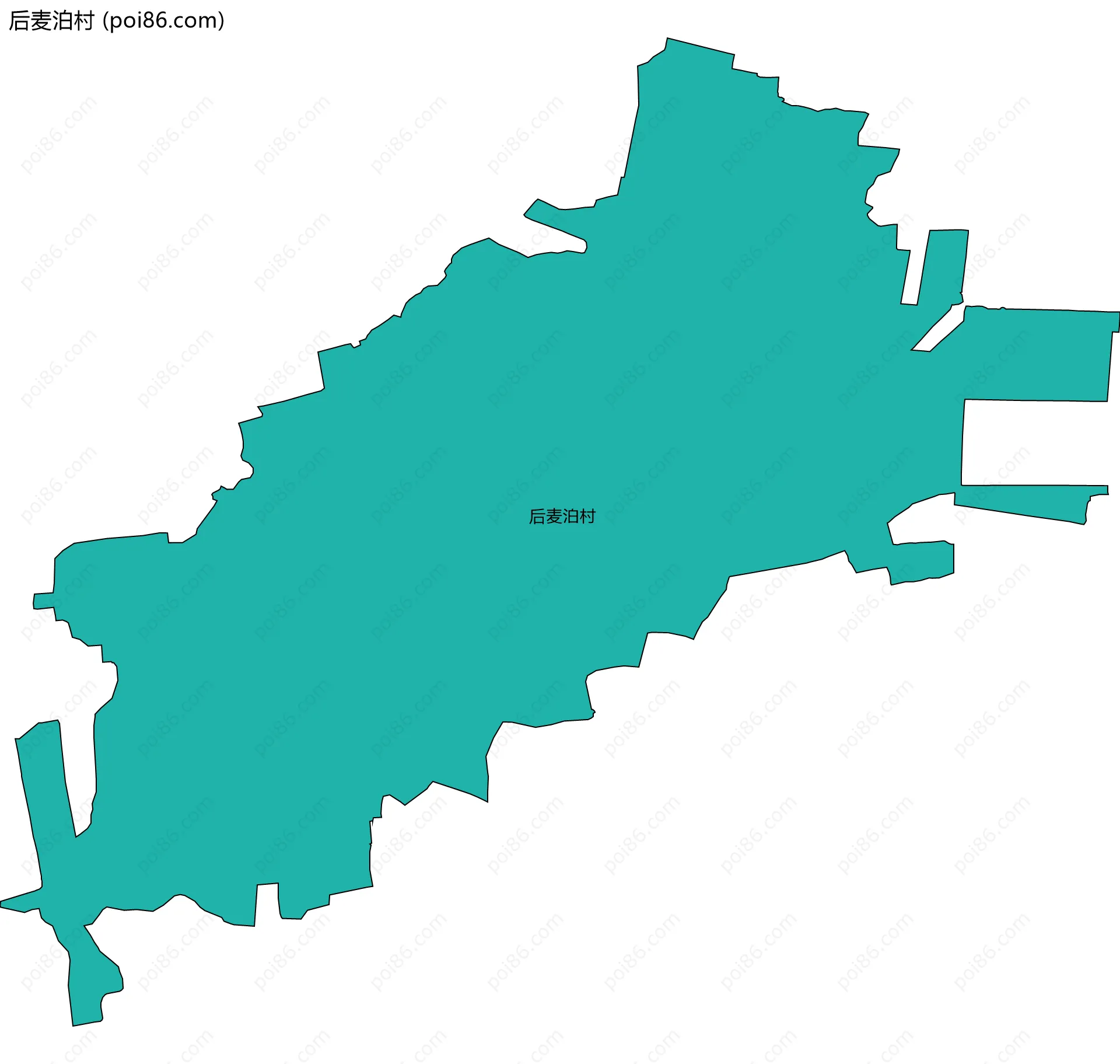 后麦泊村边界地图