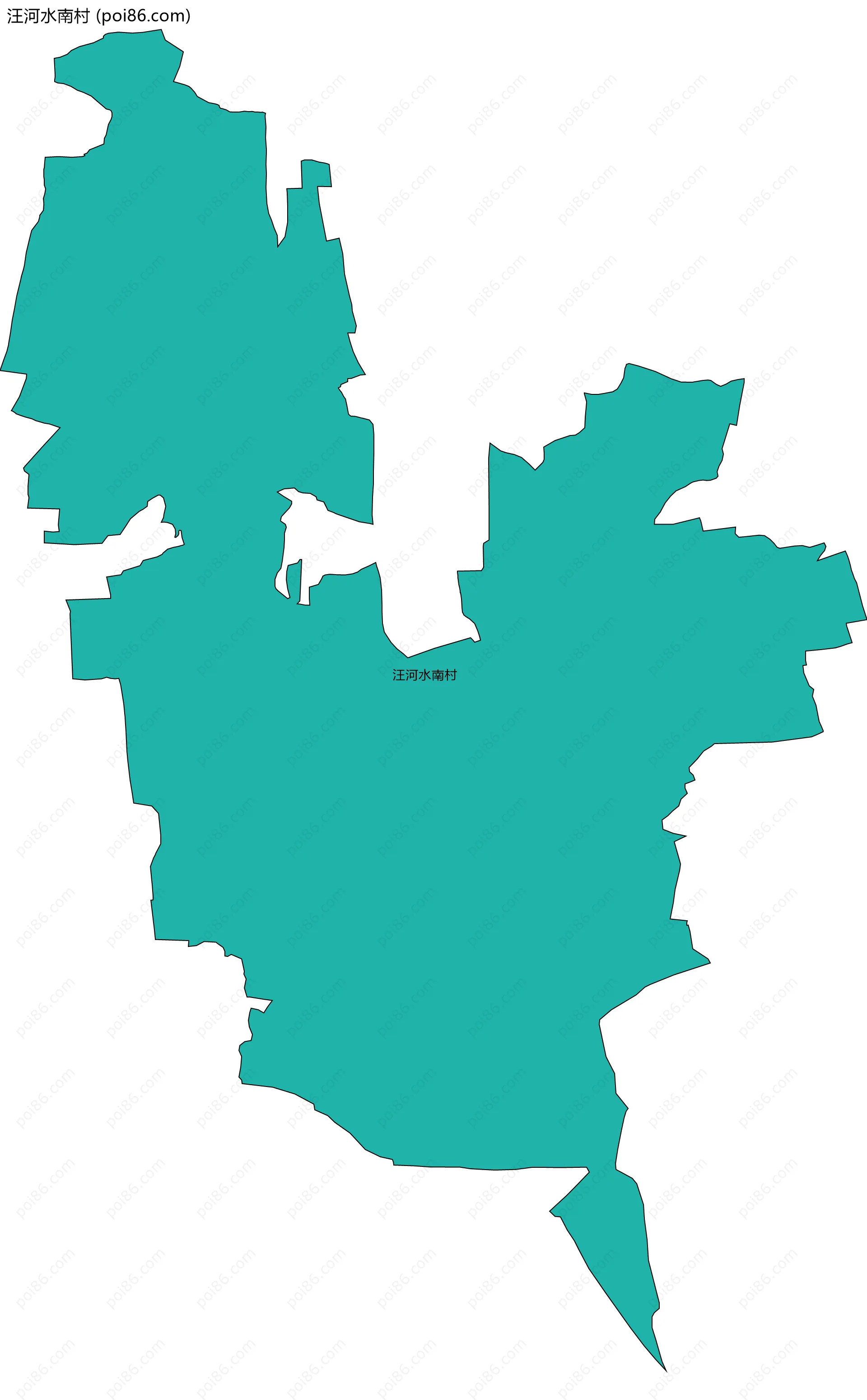 汪河水南村边界地图
