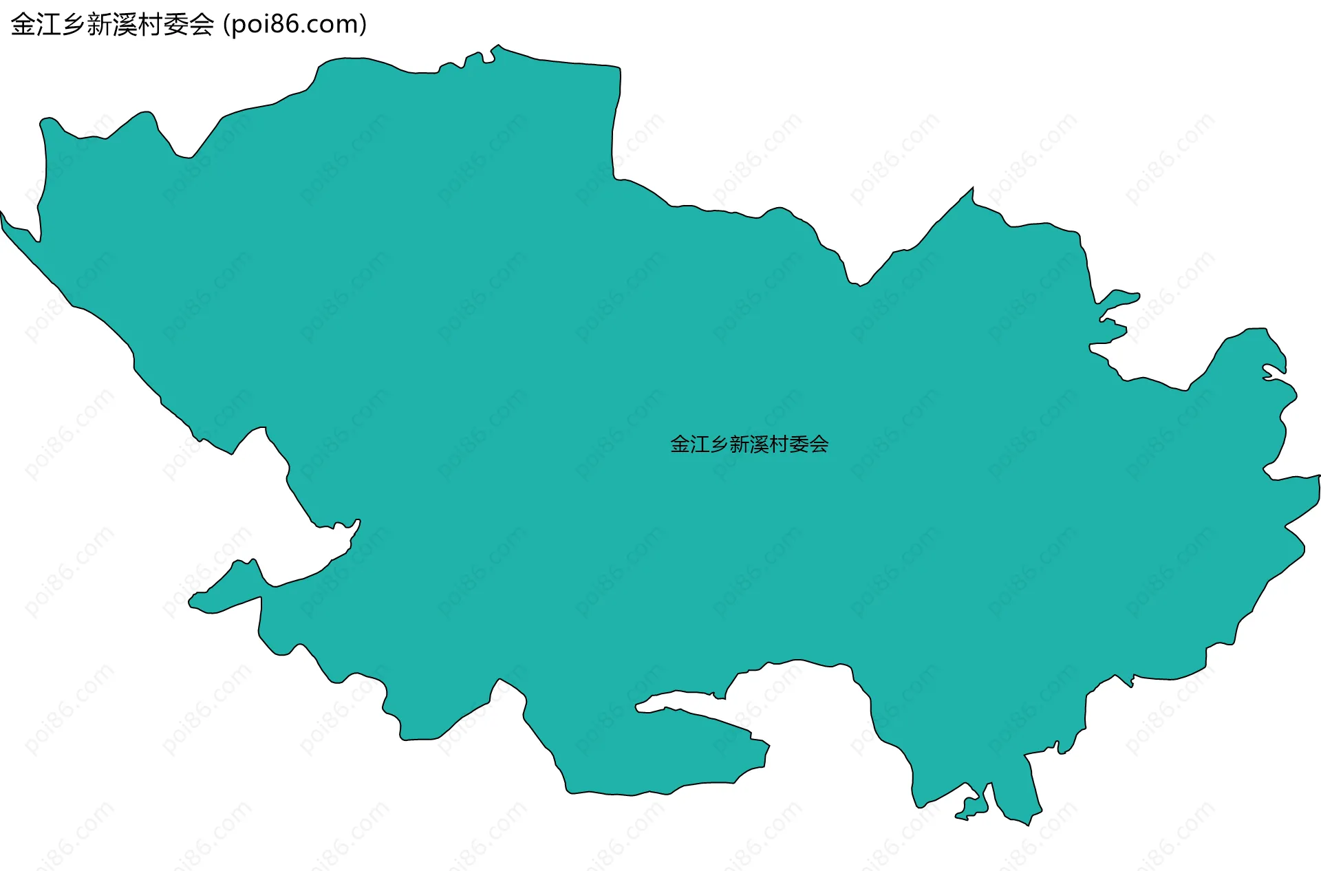 金江乡新溪村委会边界地图