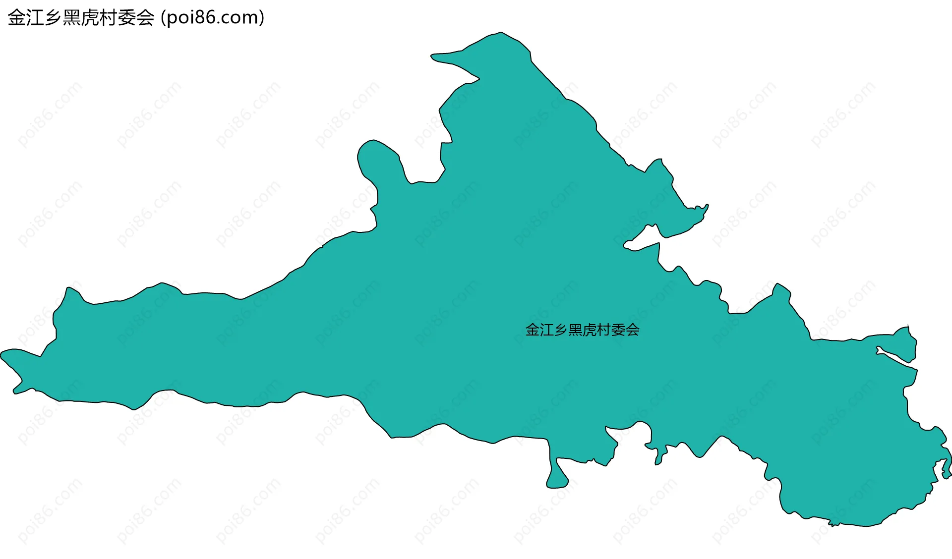 金江乡黑虎村委会边界地图