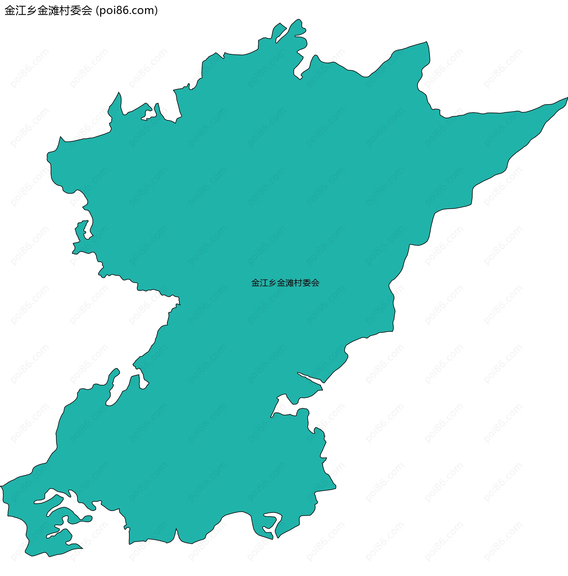 金江乡金滩村委会边界地图