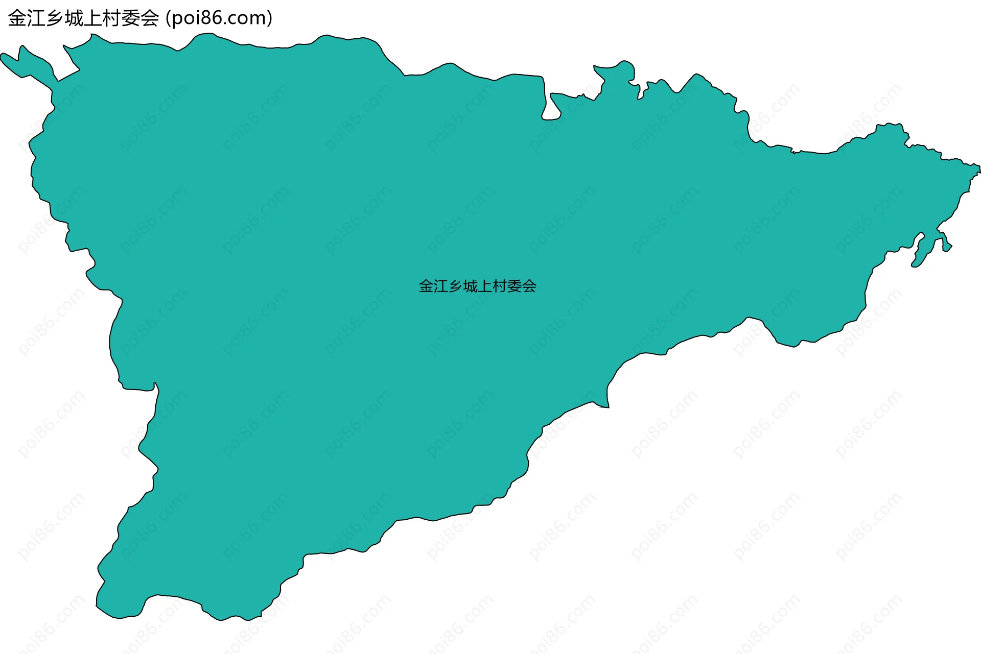 金江乡城上村委会边界地图