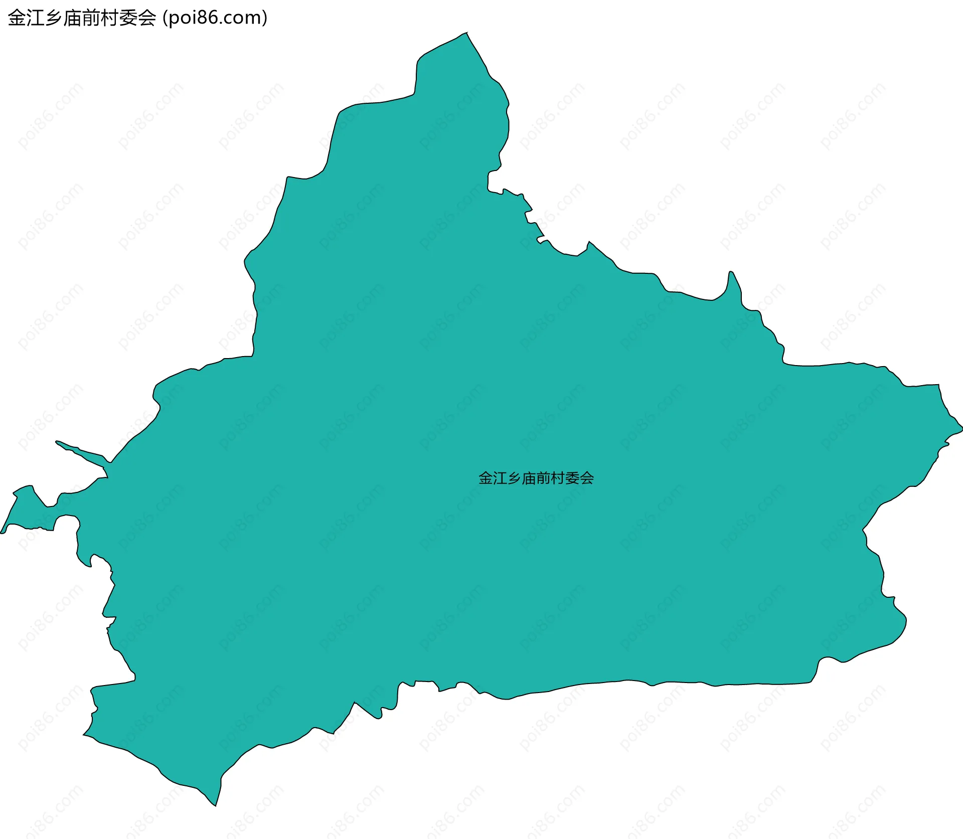 金江乡庙前村委会边界地图