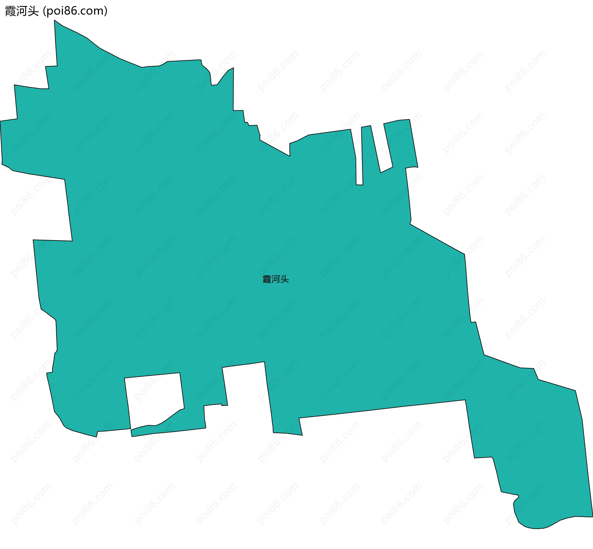 霞河头边界地图