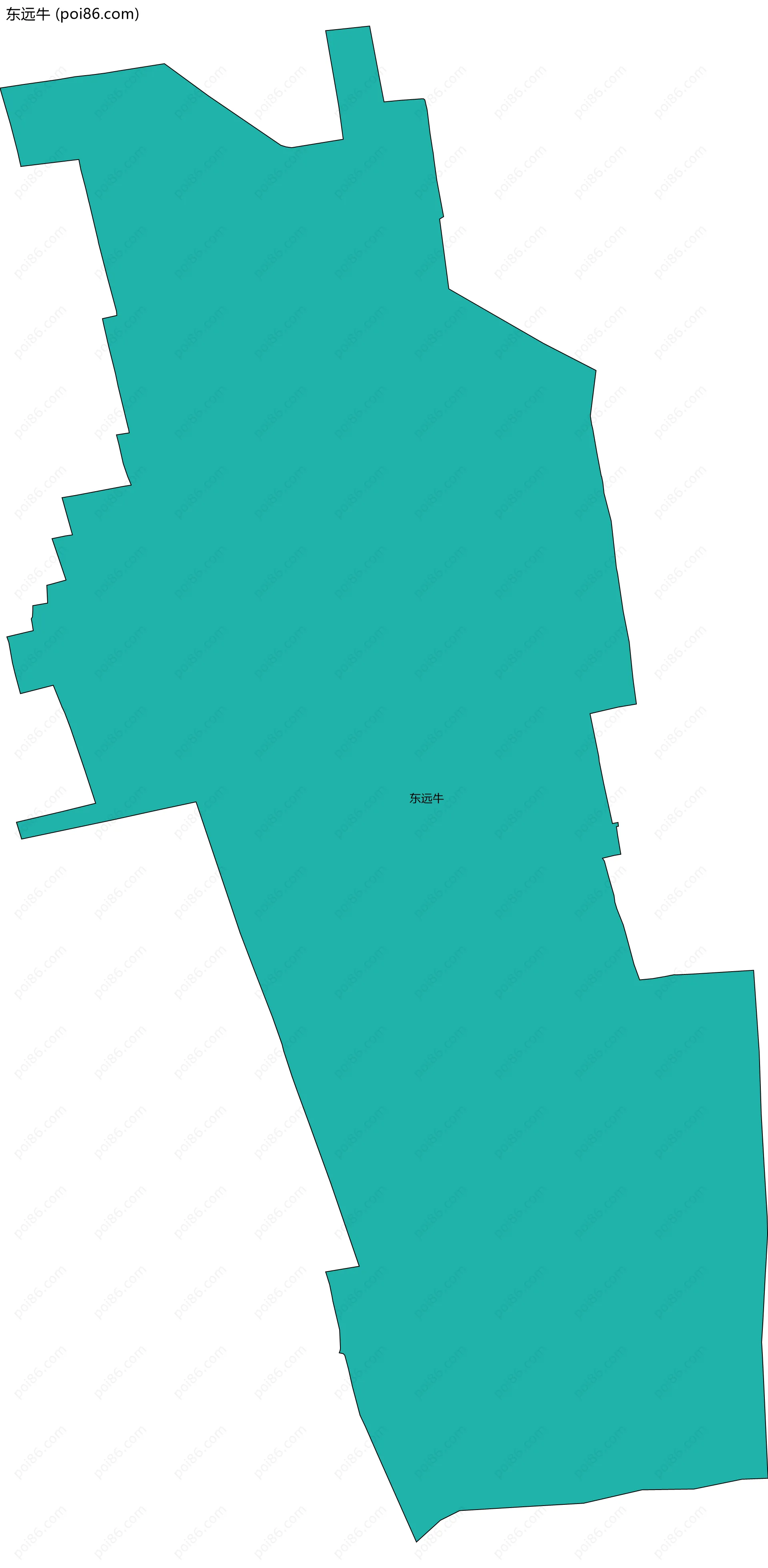 东远牛边界地图