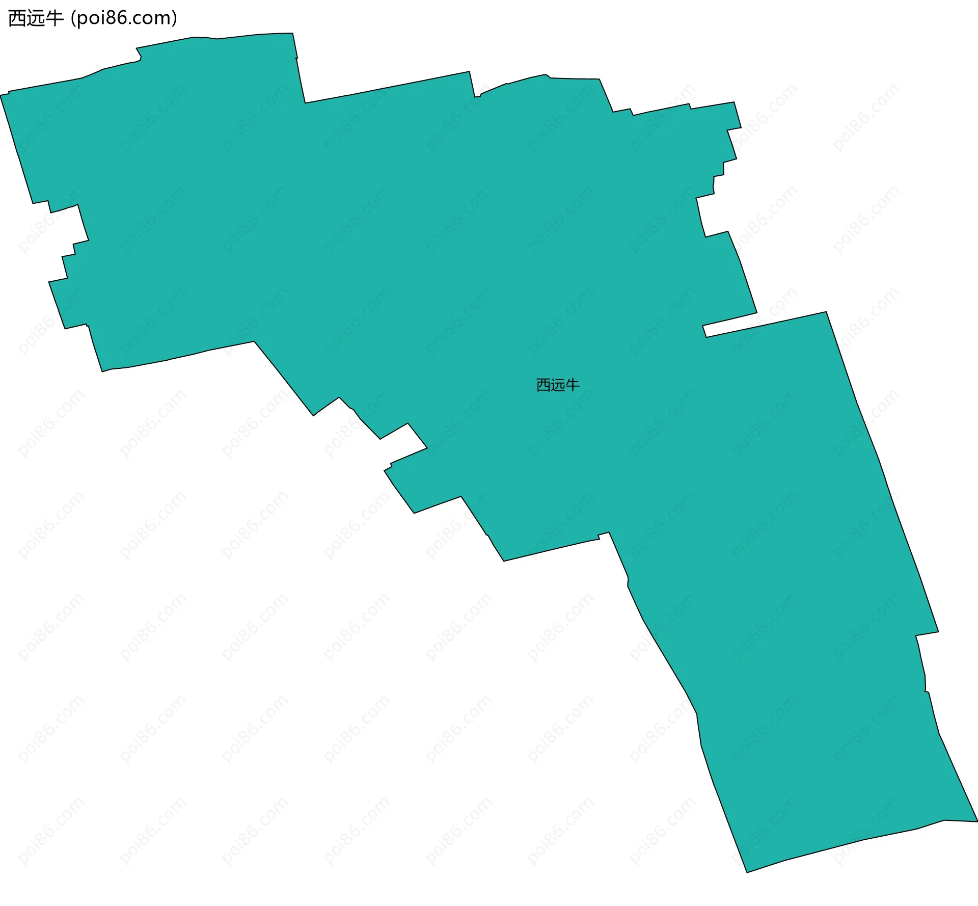 西远牛边界地图