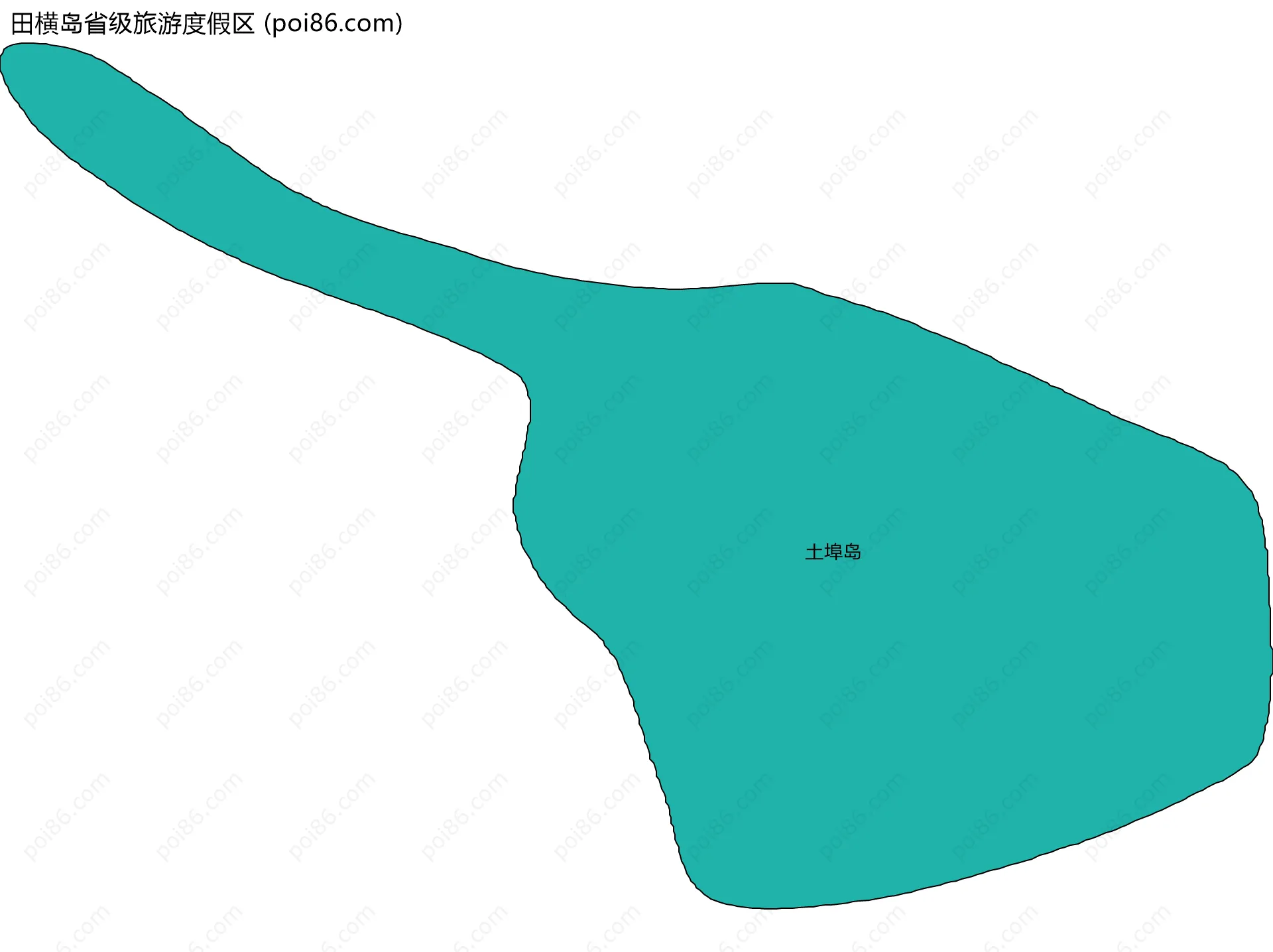 田横岛省级旅游度假区边界地图(五级行政区划)
