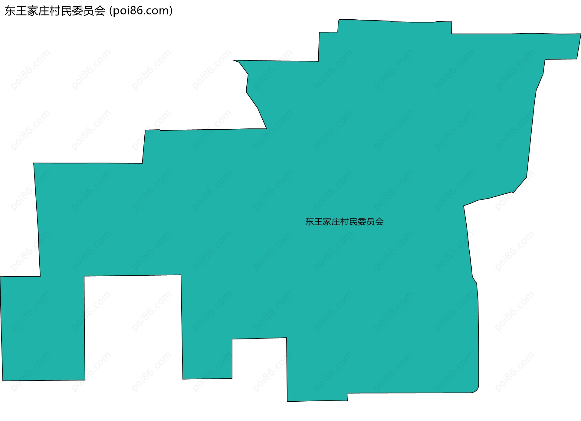 东王家庄村民委员会边界地图