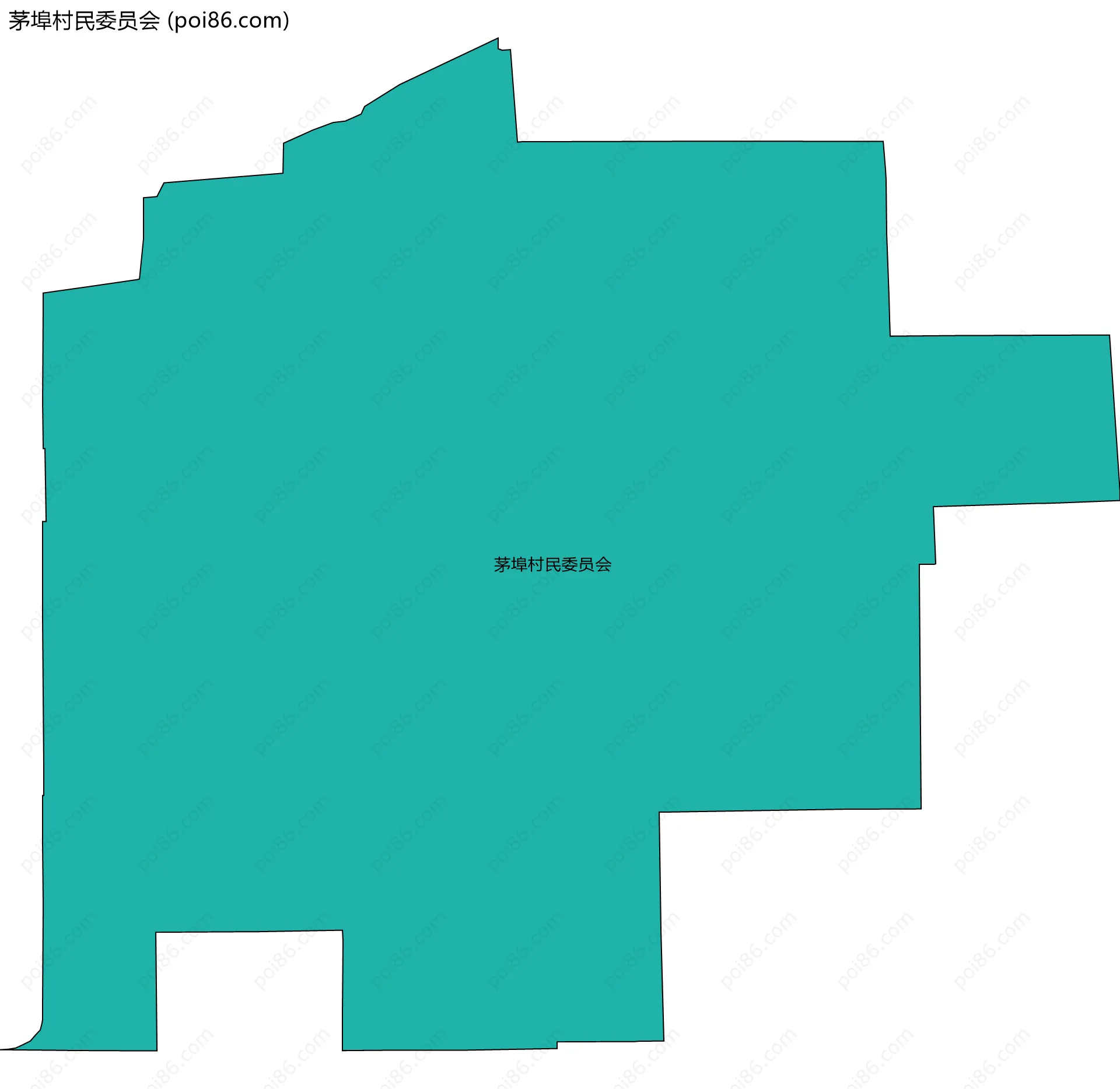 茅埠村民委员会边界地图