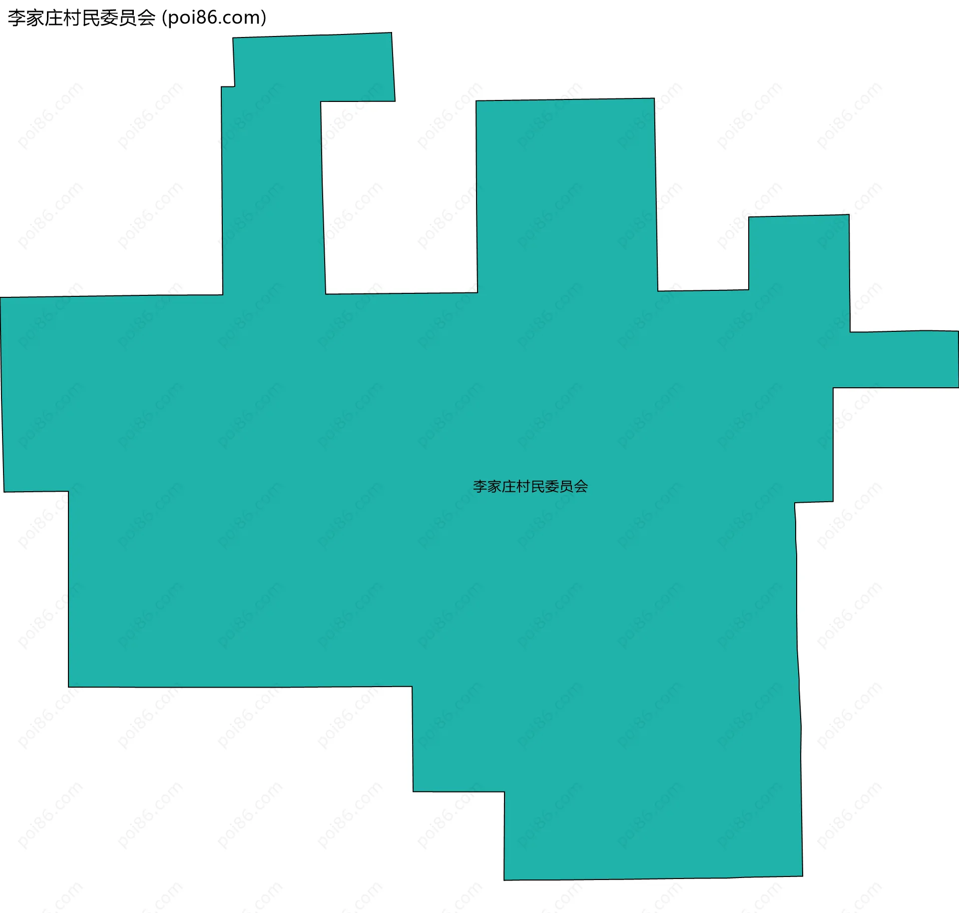 李家庄村民委员会边界地图