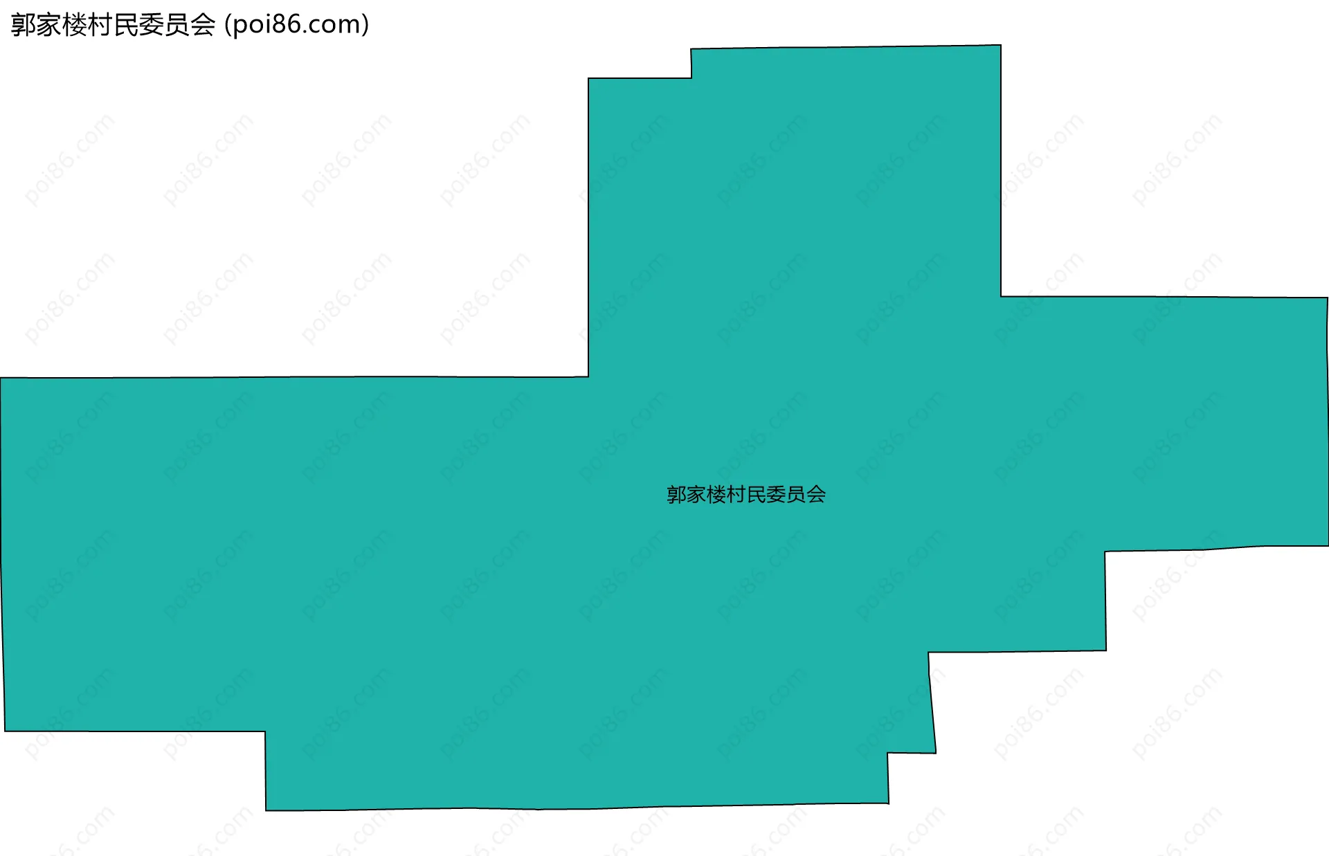 郭家楼村民委员会边界地图