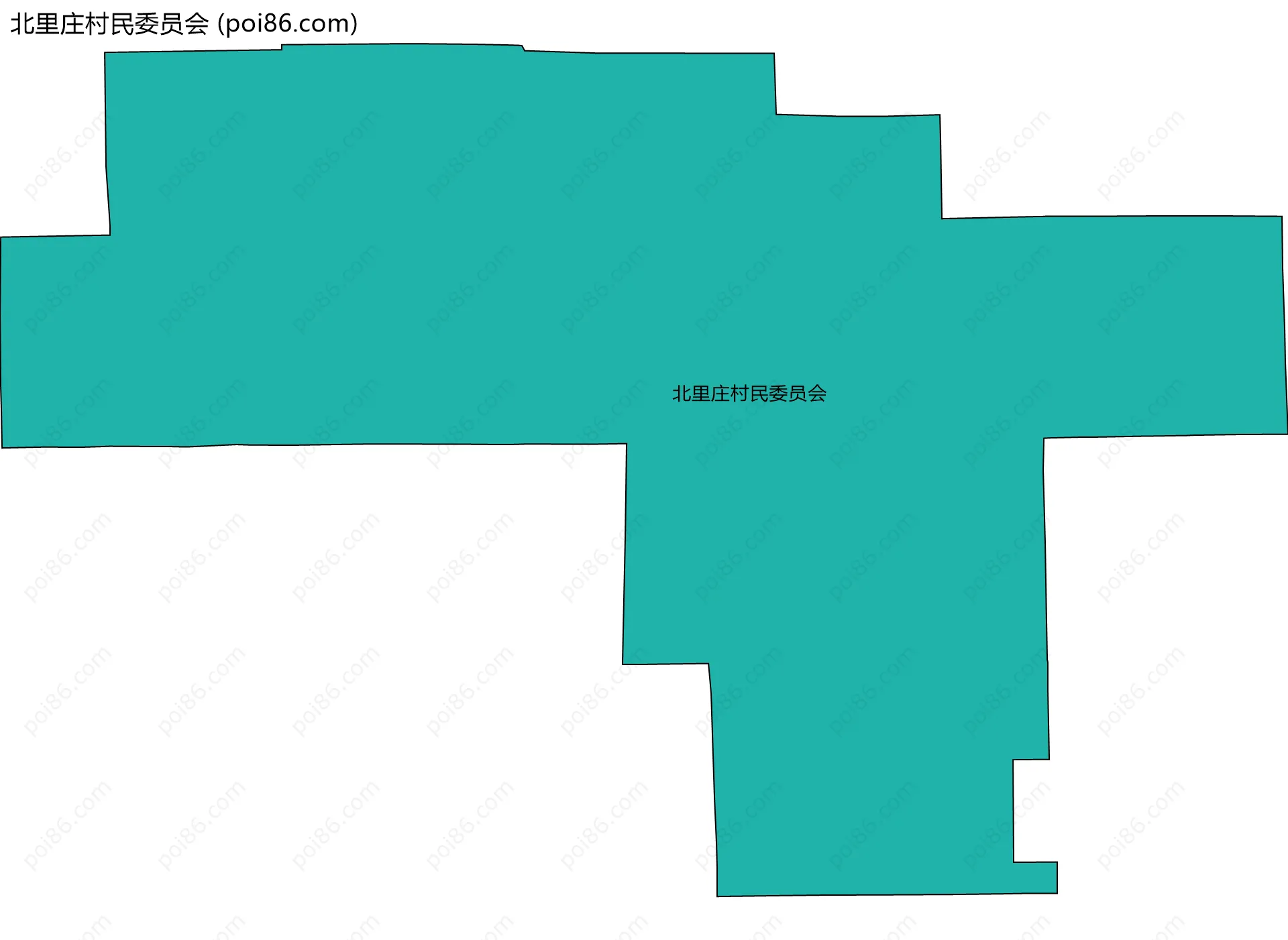 北里庄村民委员会边界地图