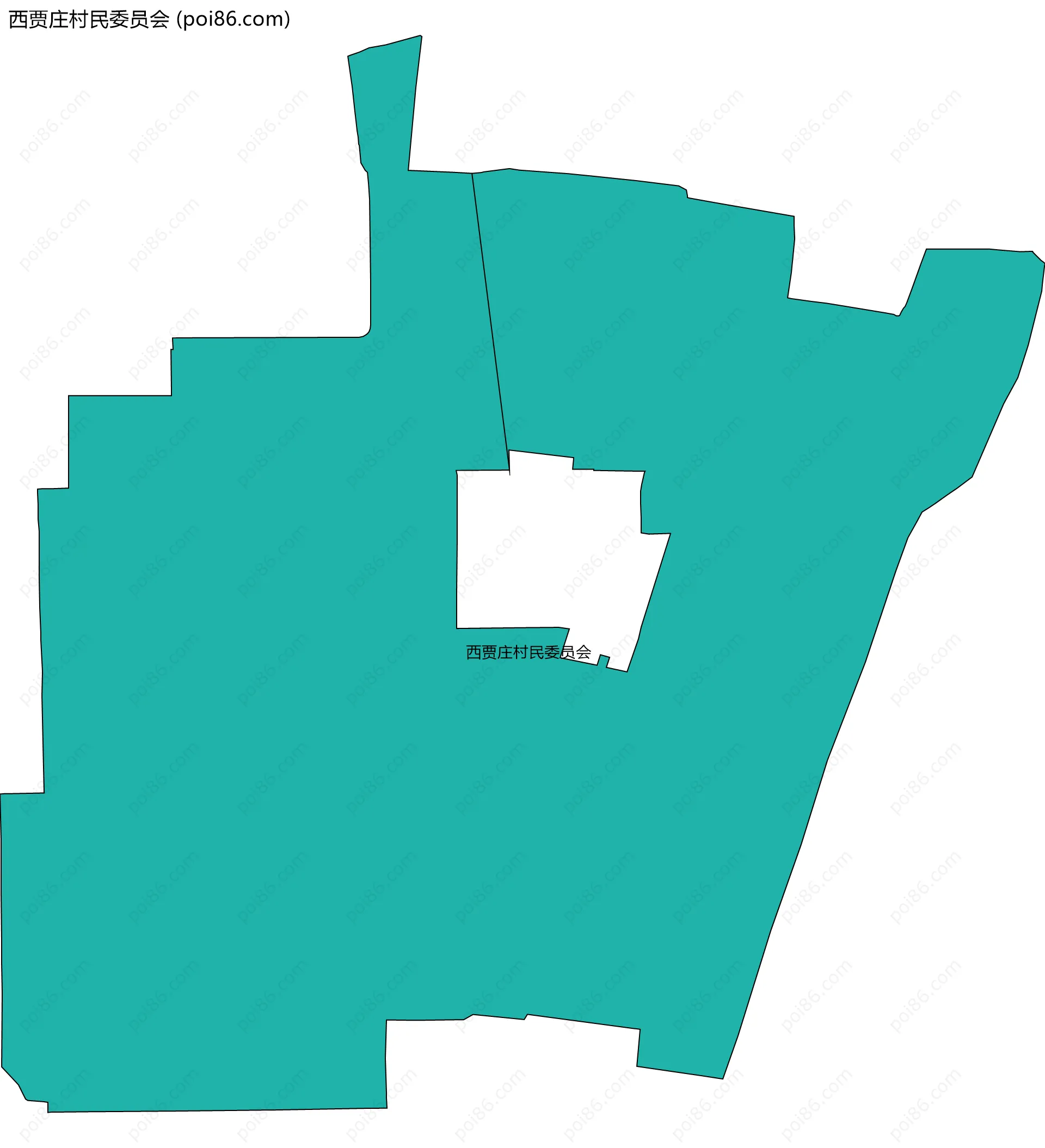西贾庄村民委员会边界地图