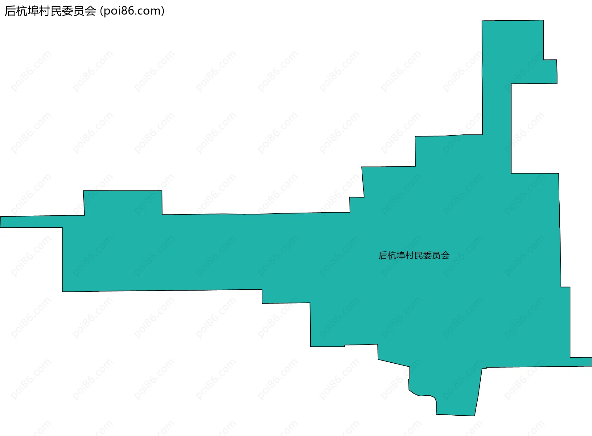 后杭埠村民委员会边界地图