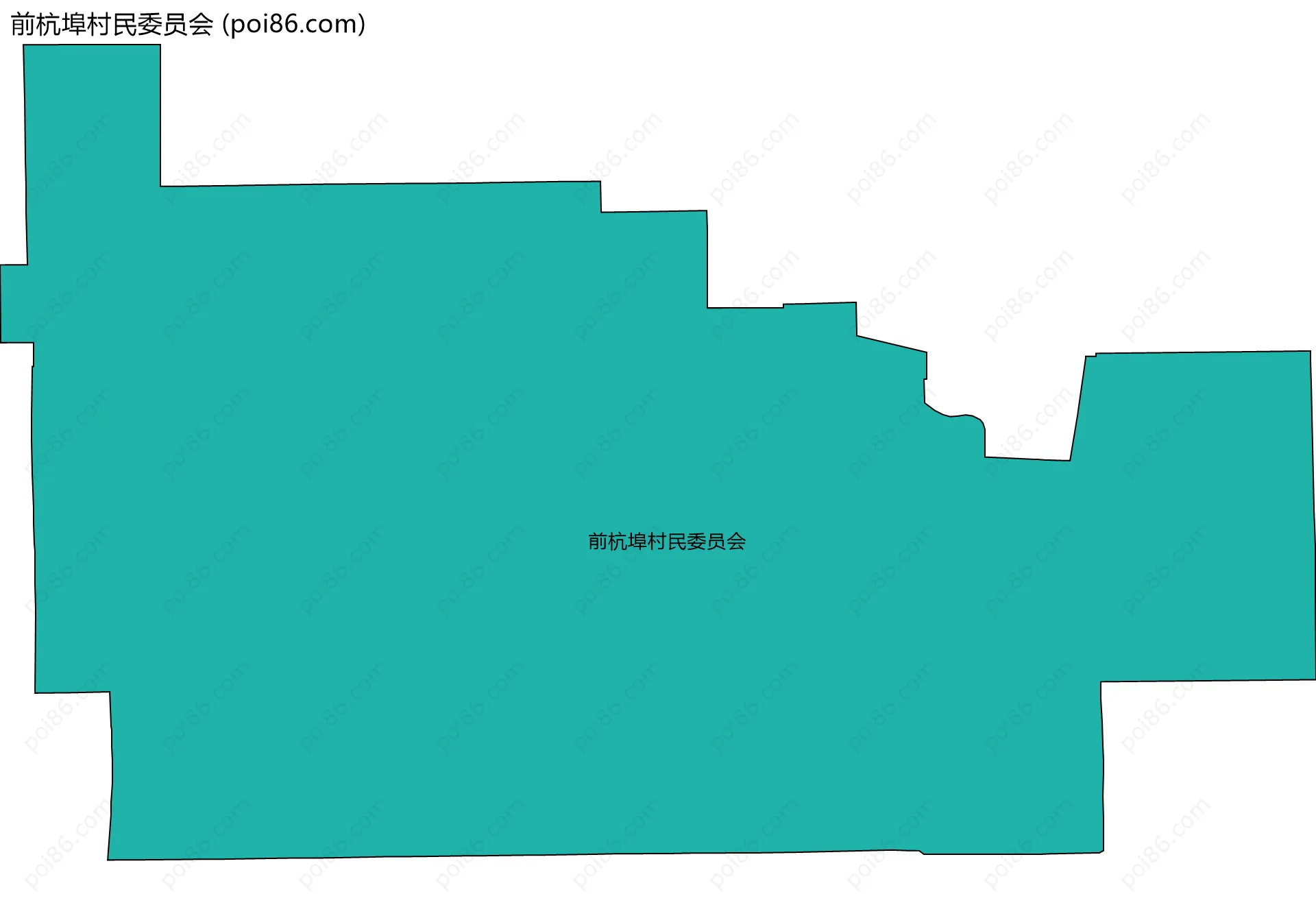 前杭埠村民委员会边界地图