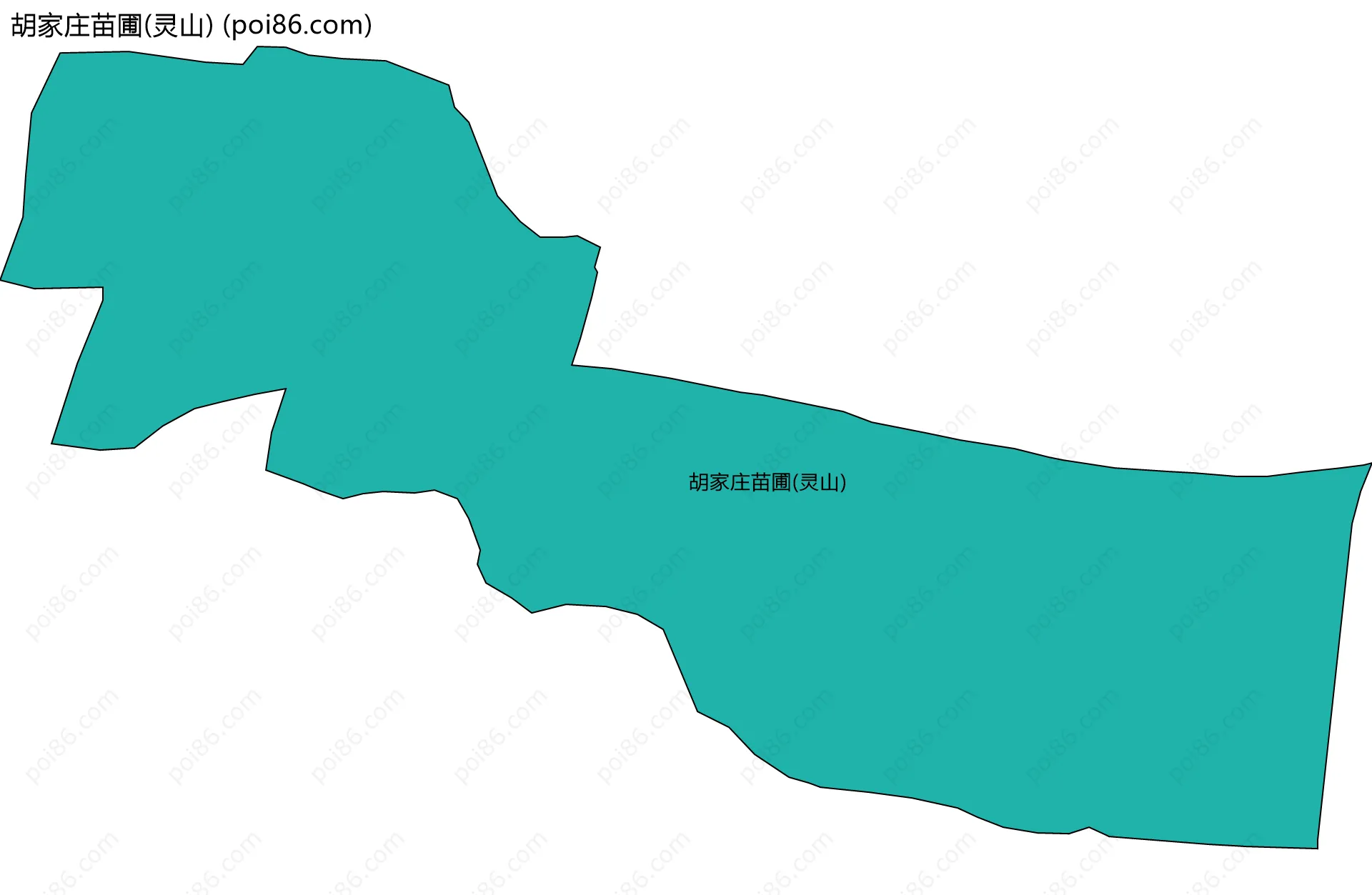 胡家庄苗圃(灵山)边界地图