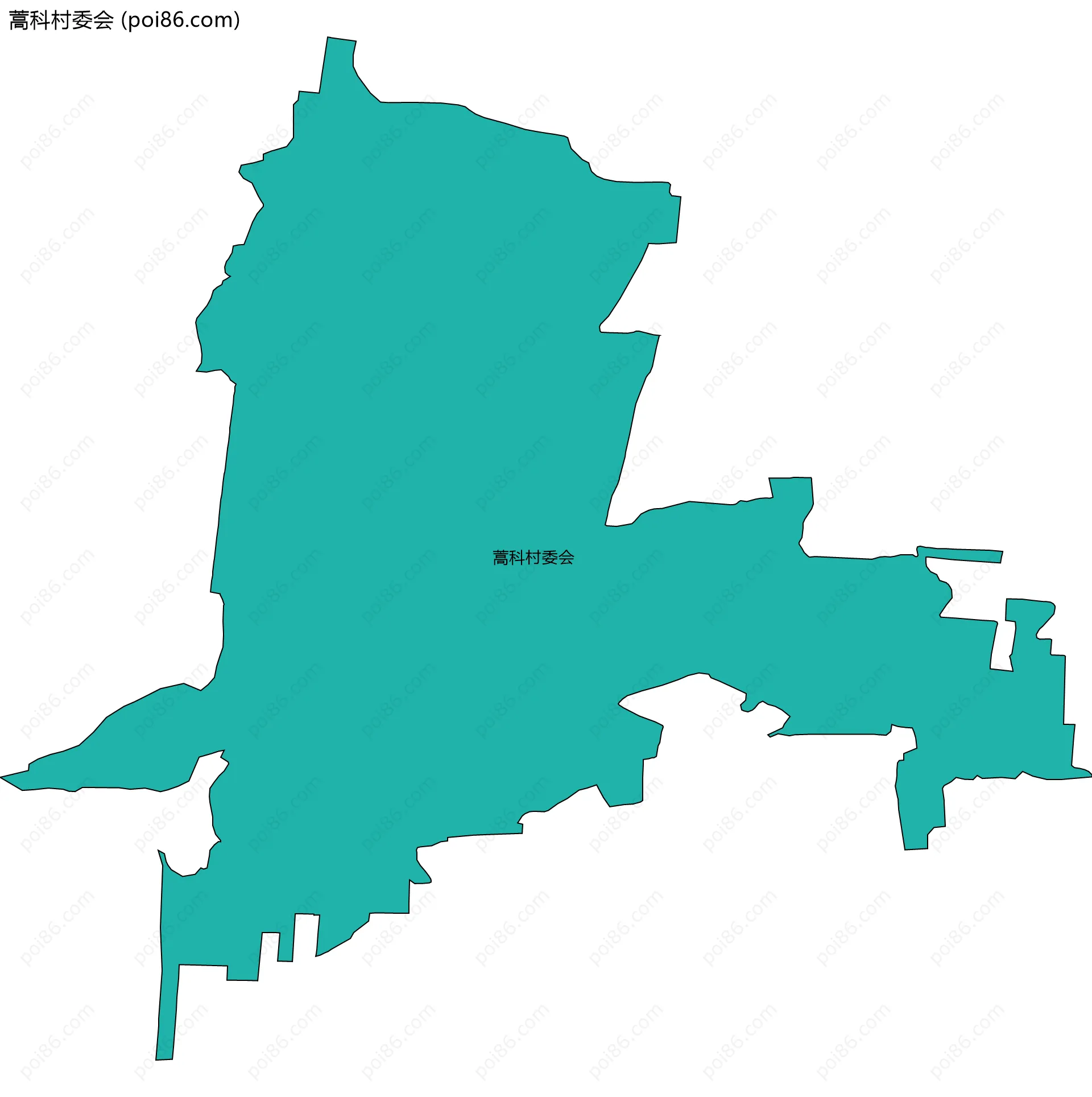 蒿科村委会边界地图