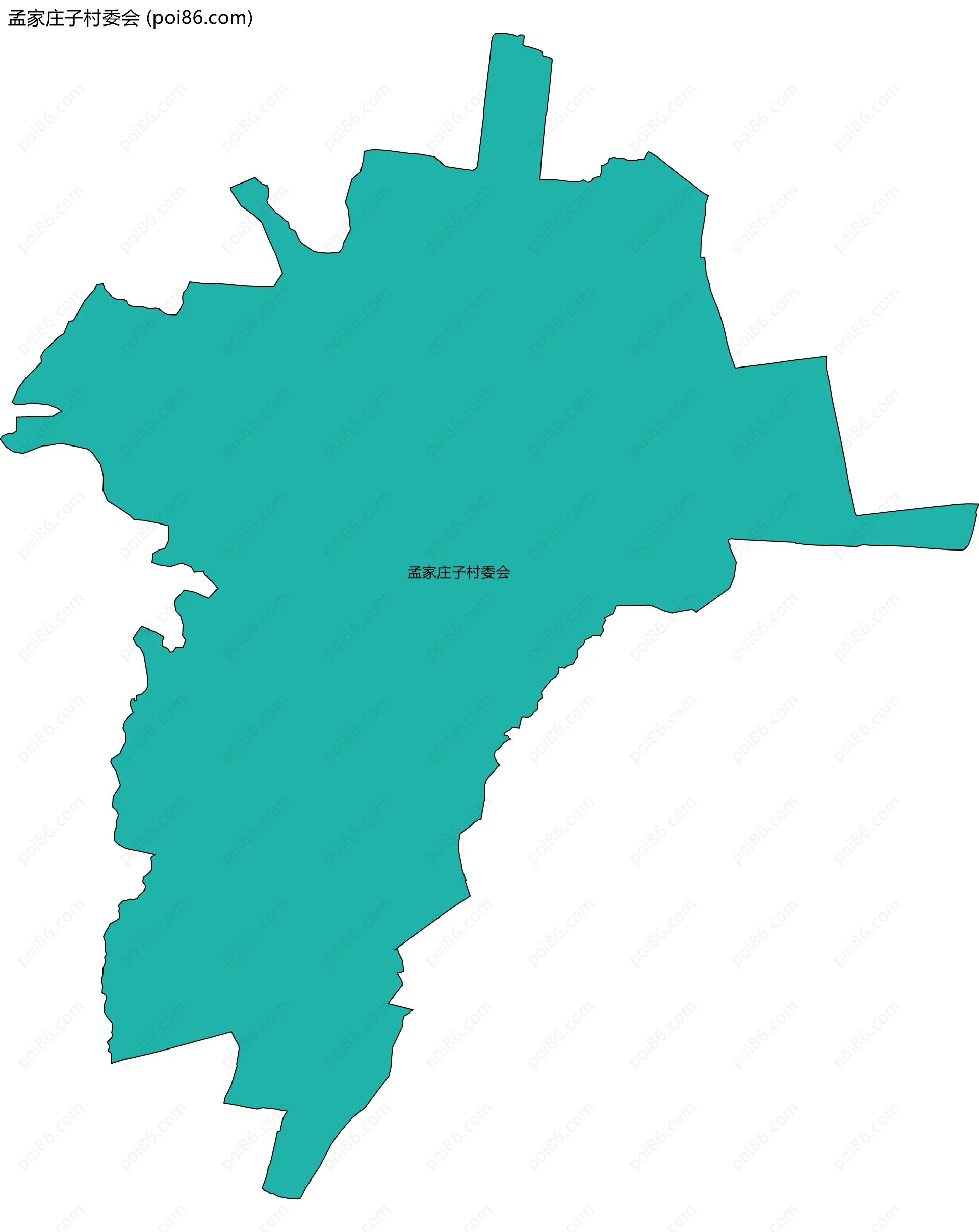 孟家庄子村委会边界地图