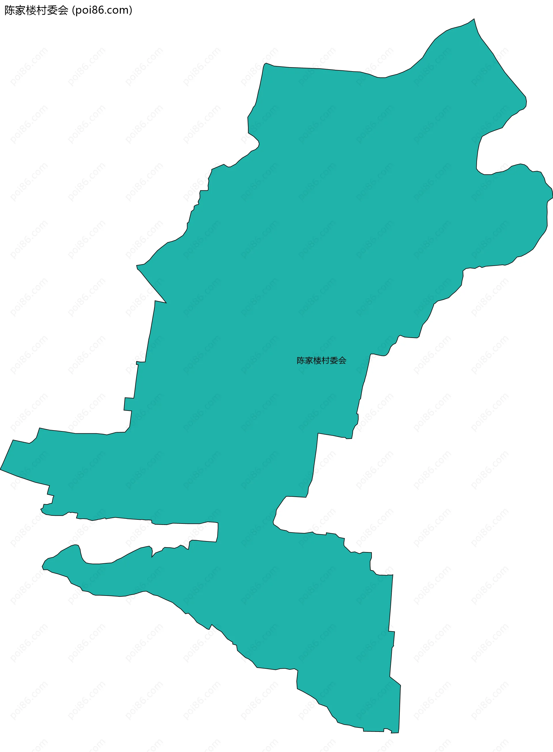陈家楼村委会边界地图