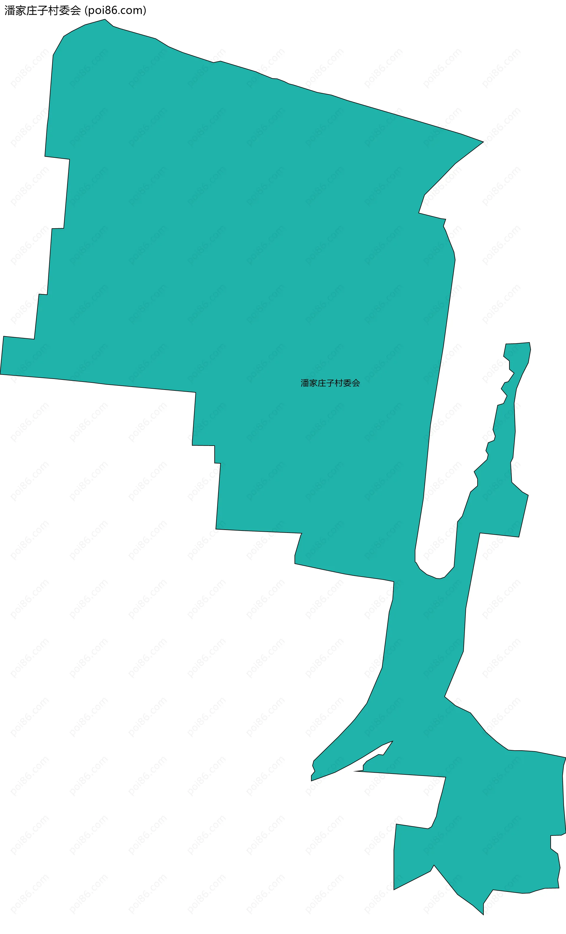 潘家庄子村委会边界地图