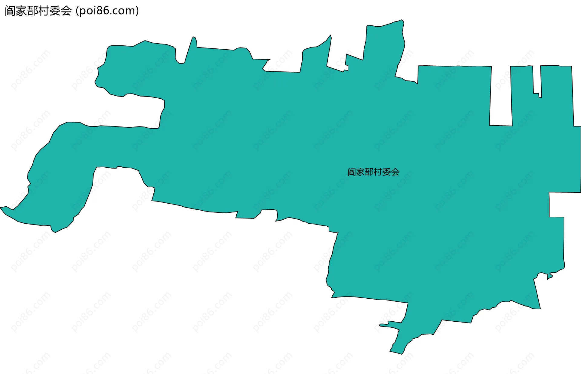 阎家郚村委会边界地图