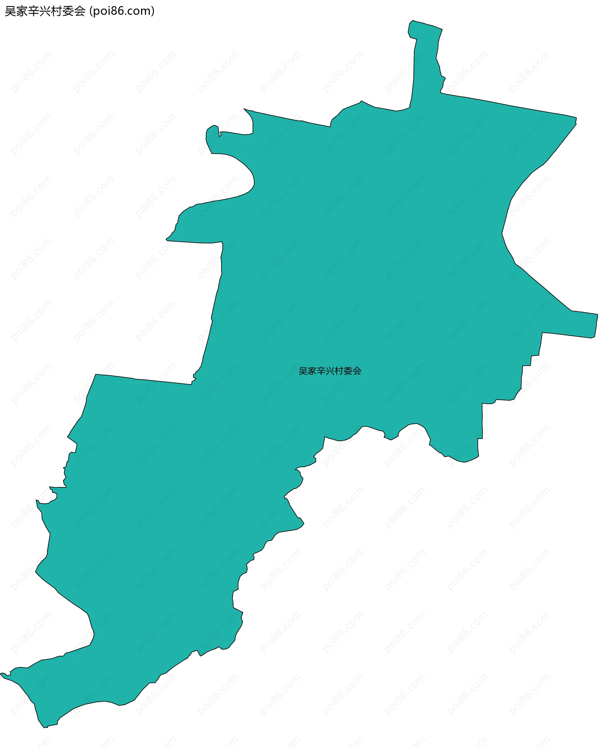 吴家辛兴村委会边界地图