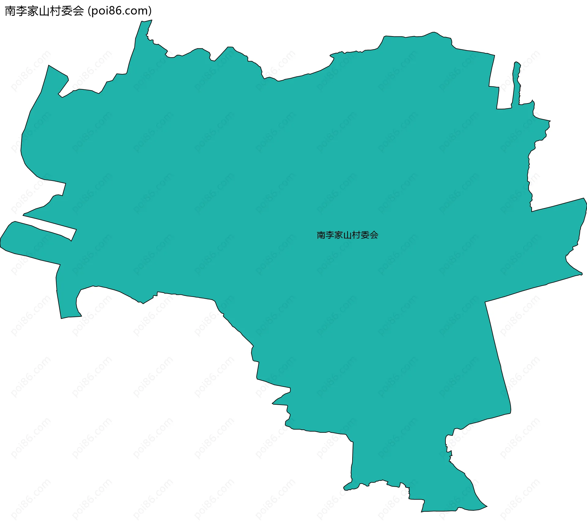 南李家山村委会边界地图