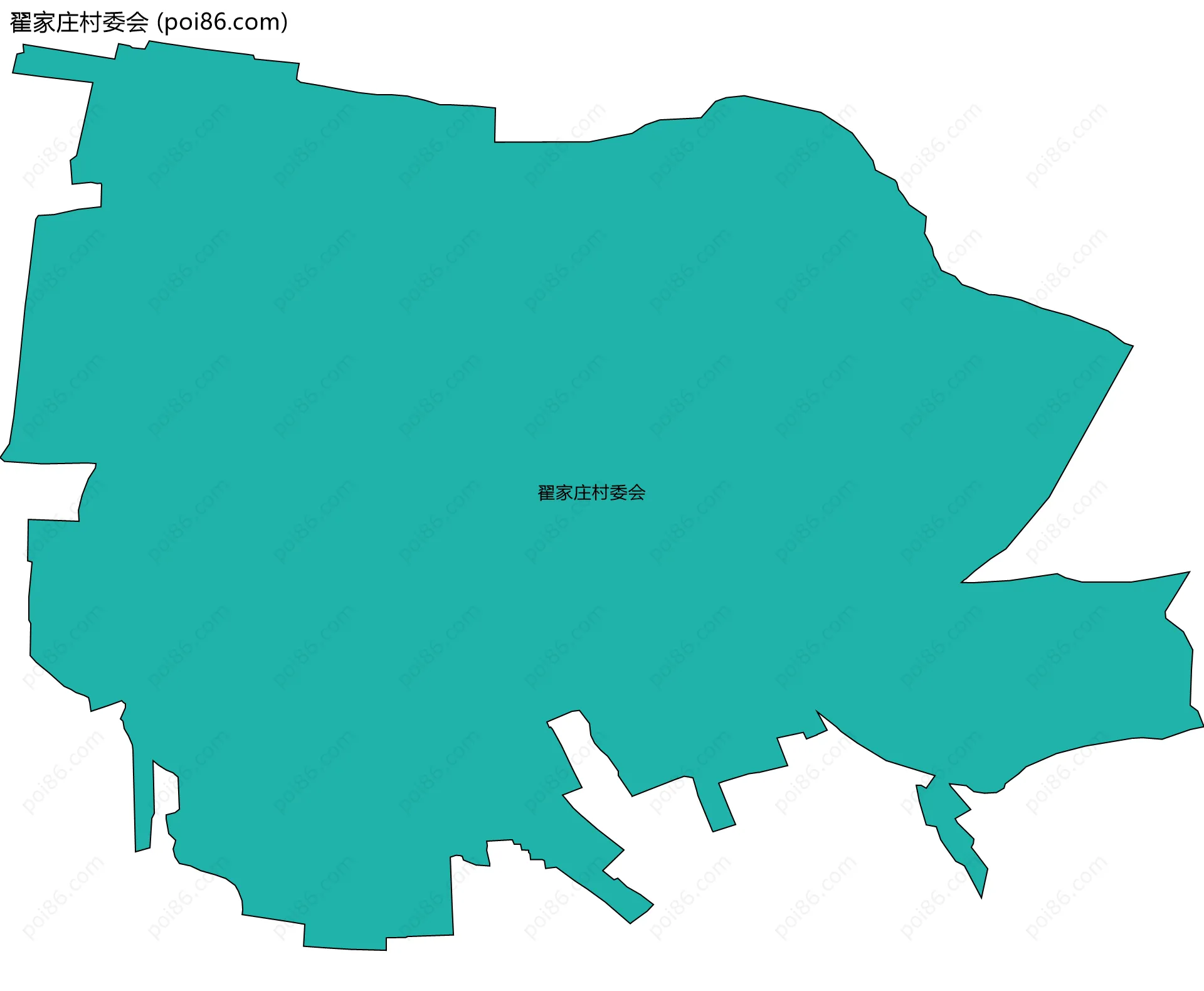 翟家庄村委会边界地图