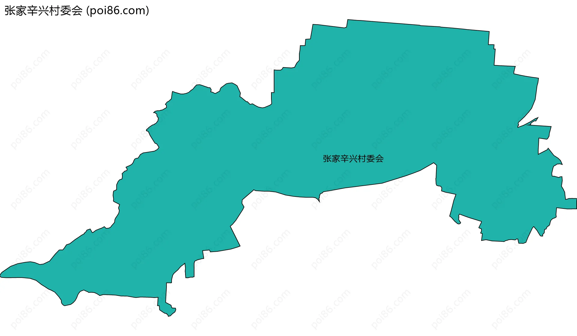 张家辛兴村委会边界地图