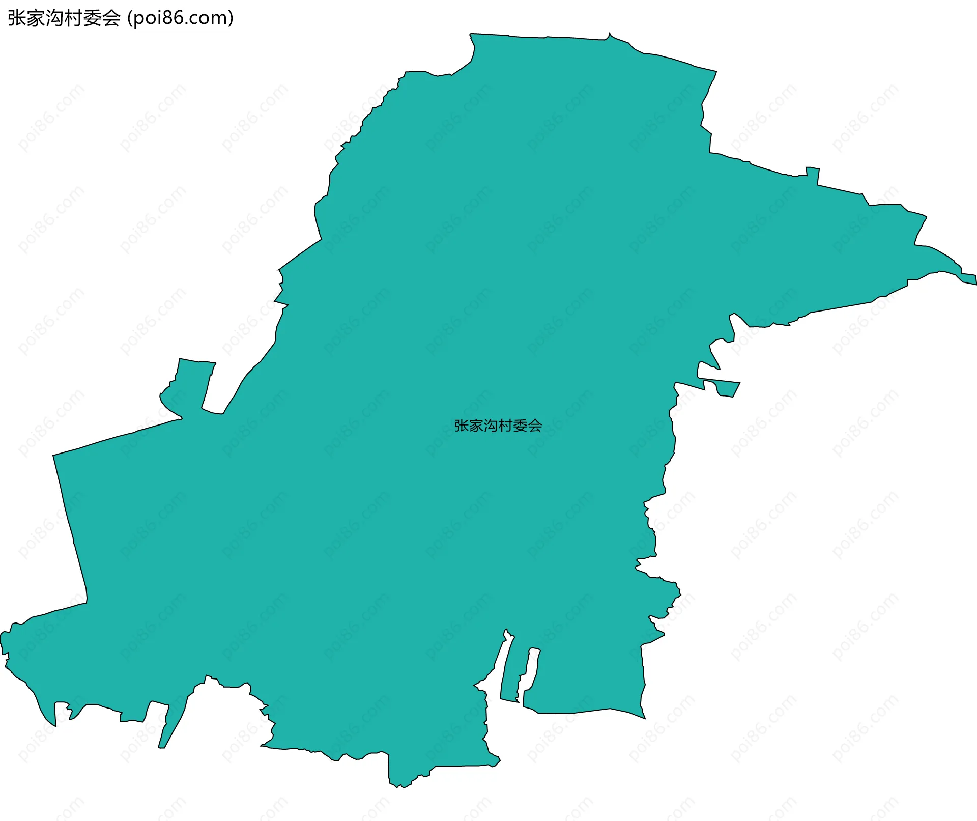 张家沟村委会边界地图