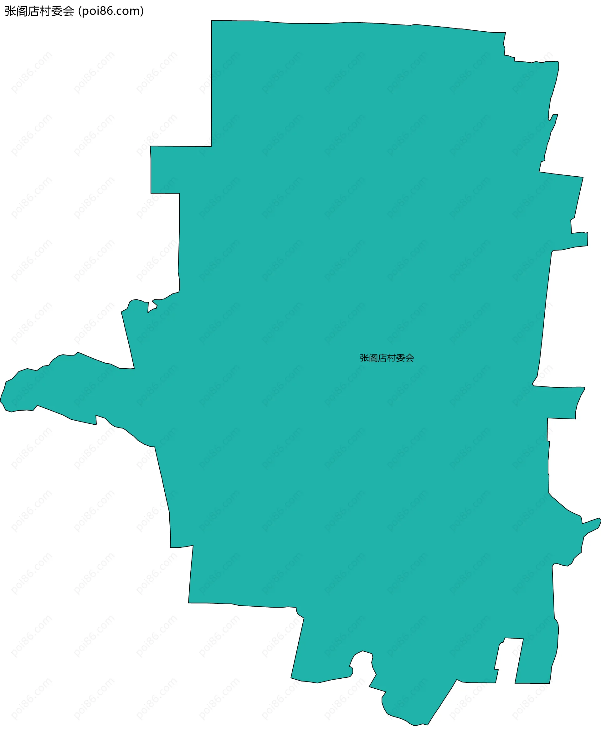 张阁店村委会边界地图