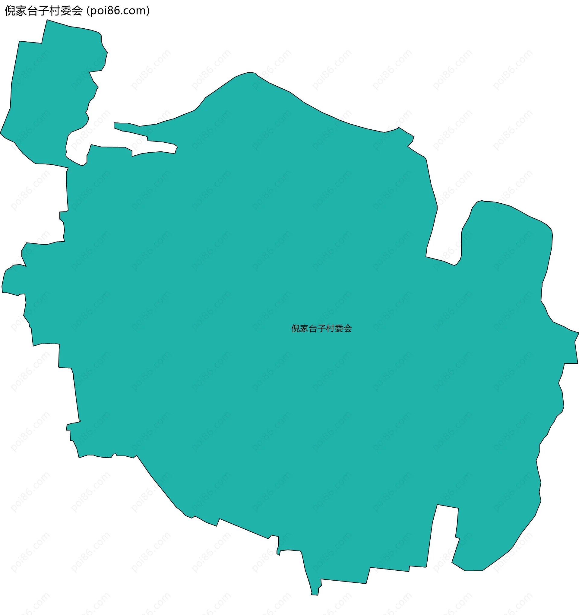 倪家台子村委会边界地图