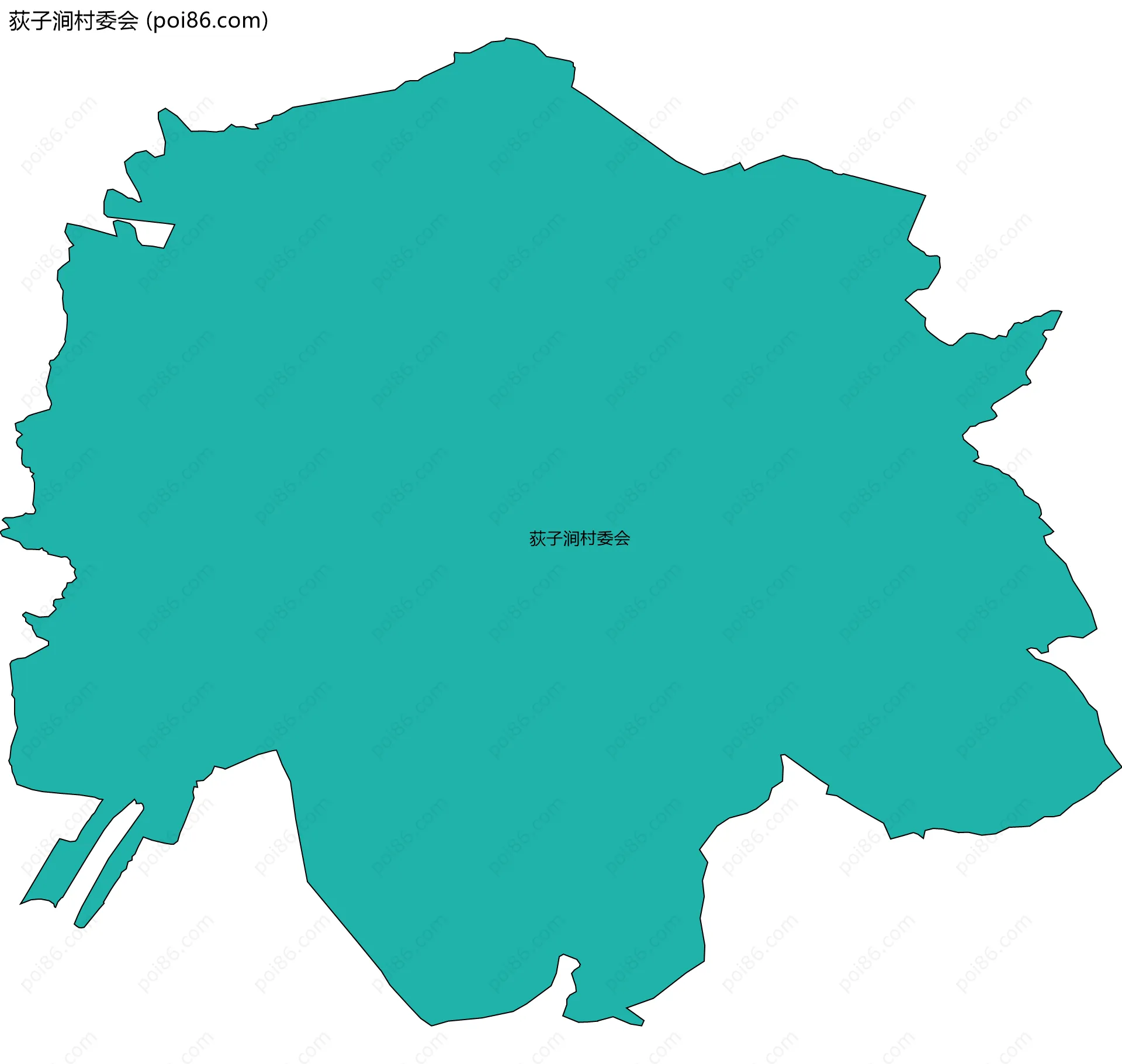 荻子涧村委会边界地图