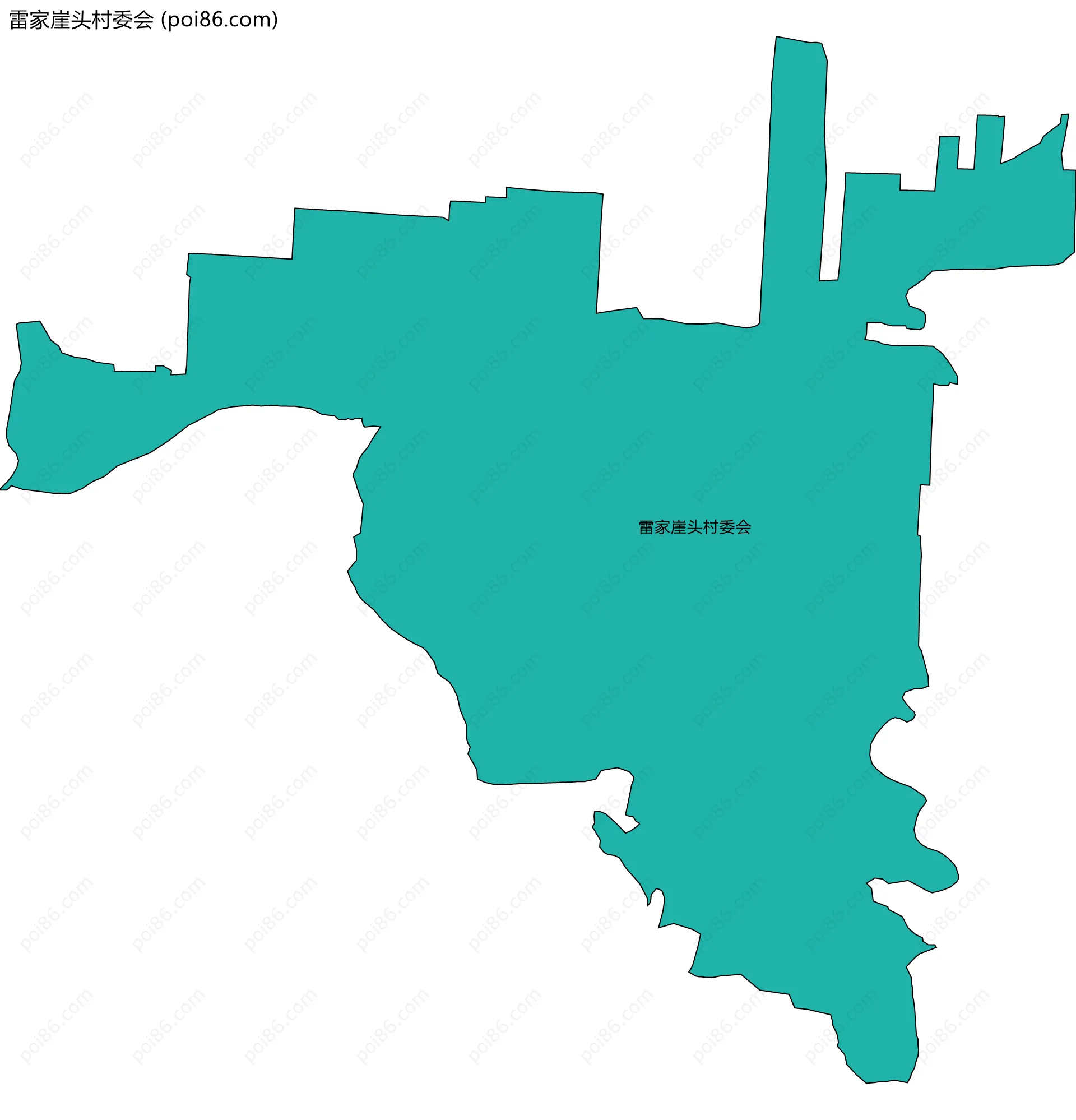 雷家崖头村委会边界地图