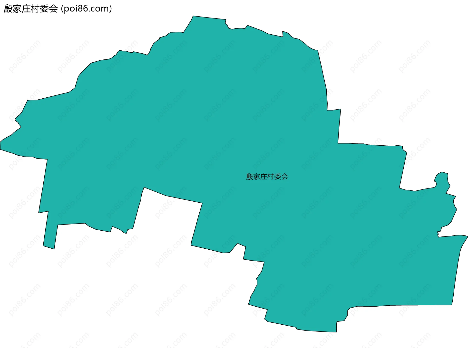 殷家庄村委会边界地图
