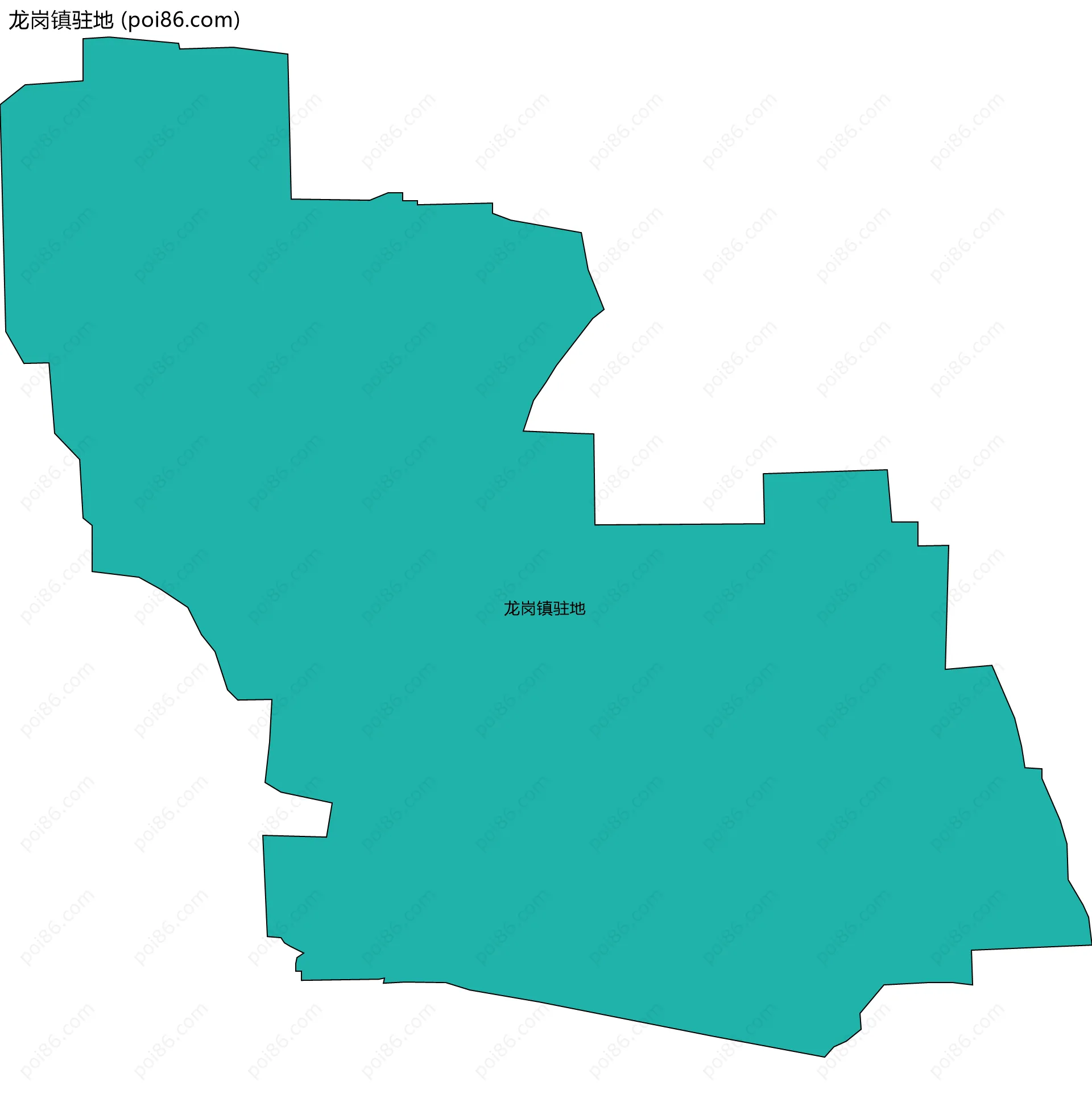 龙岗镇驻地边界地图